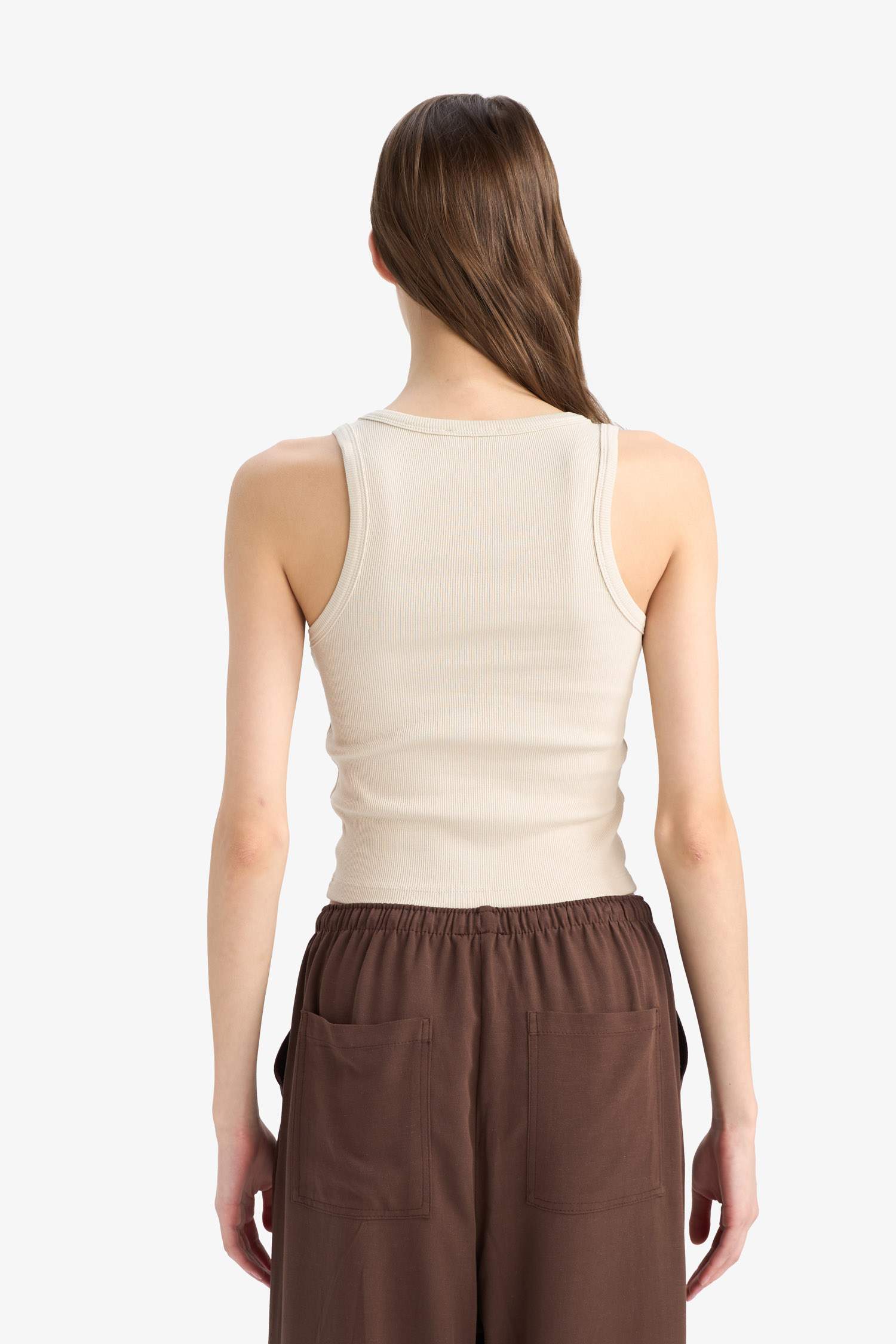 Slim Fit Camisole U Collar Tank Top