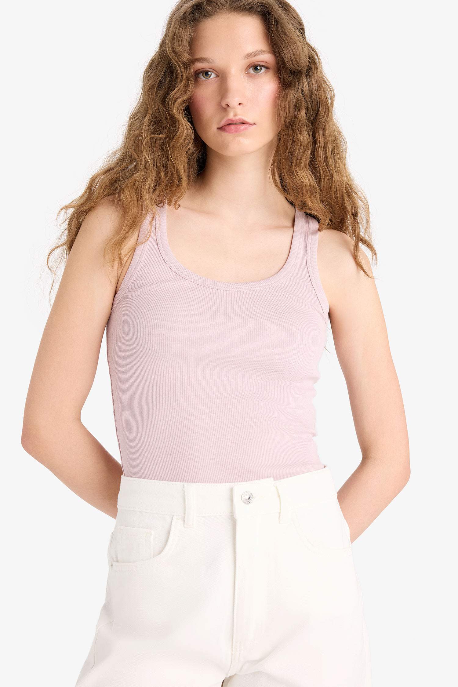 Slim Fit Camisole U Collar Tank Top