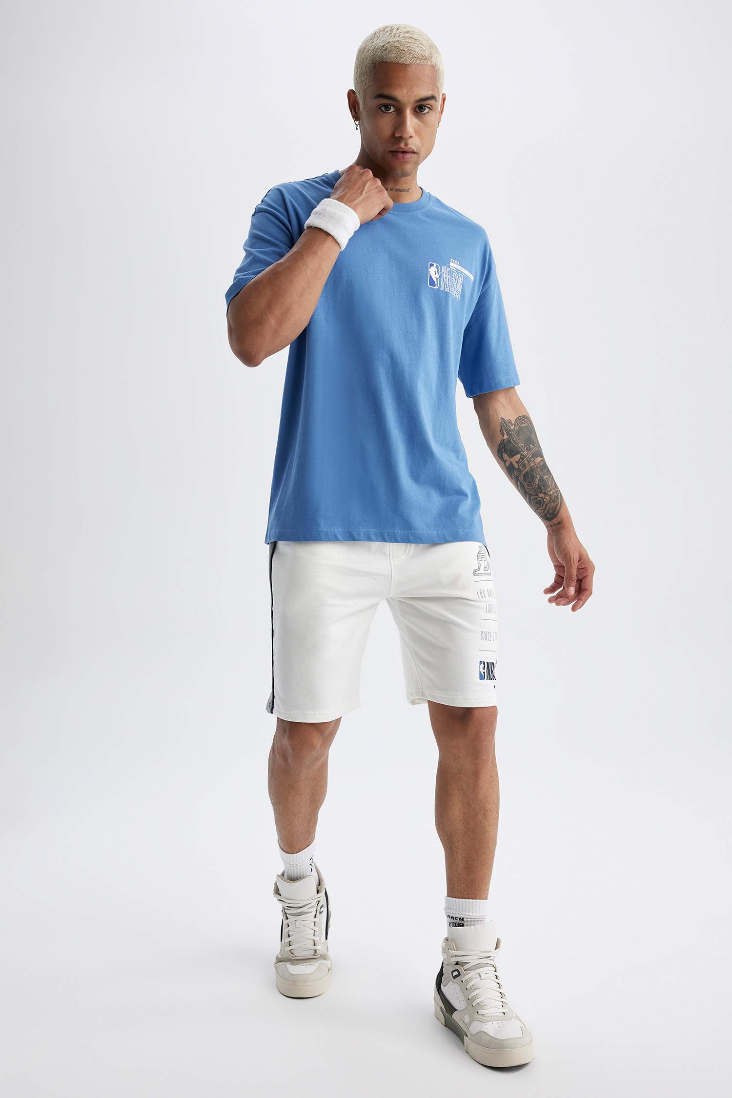 Спортивная футболка оверсайз NBA с круглым вырезом, DeFactoFit