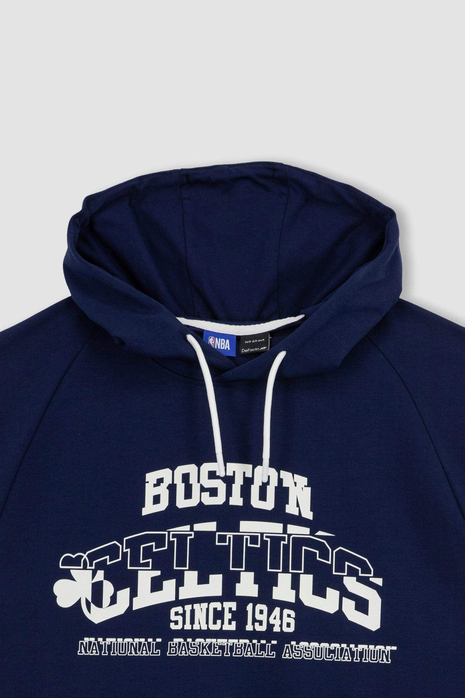 Defacto Fit NBA Boston Celtics Licensed Oversize Fit Hoodie Undershirt