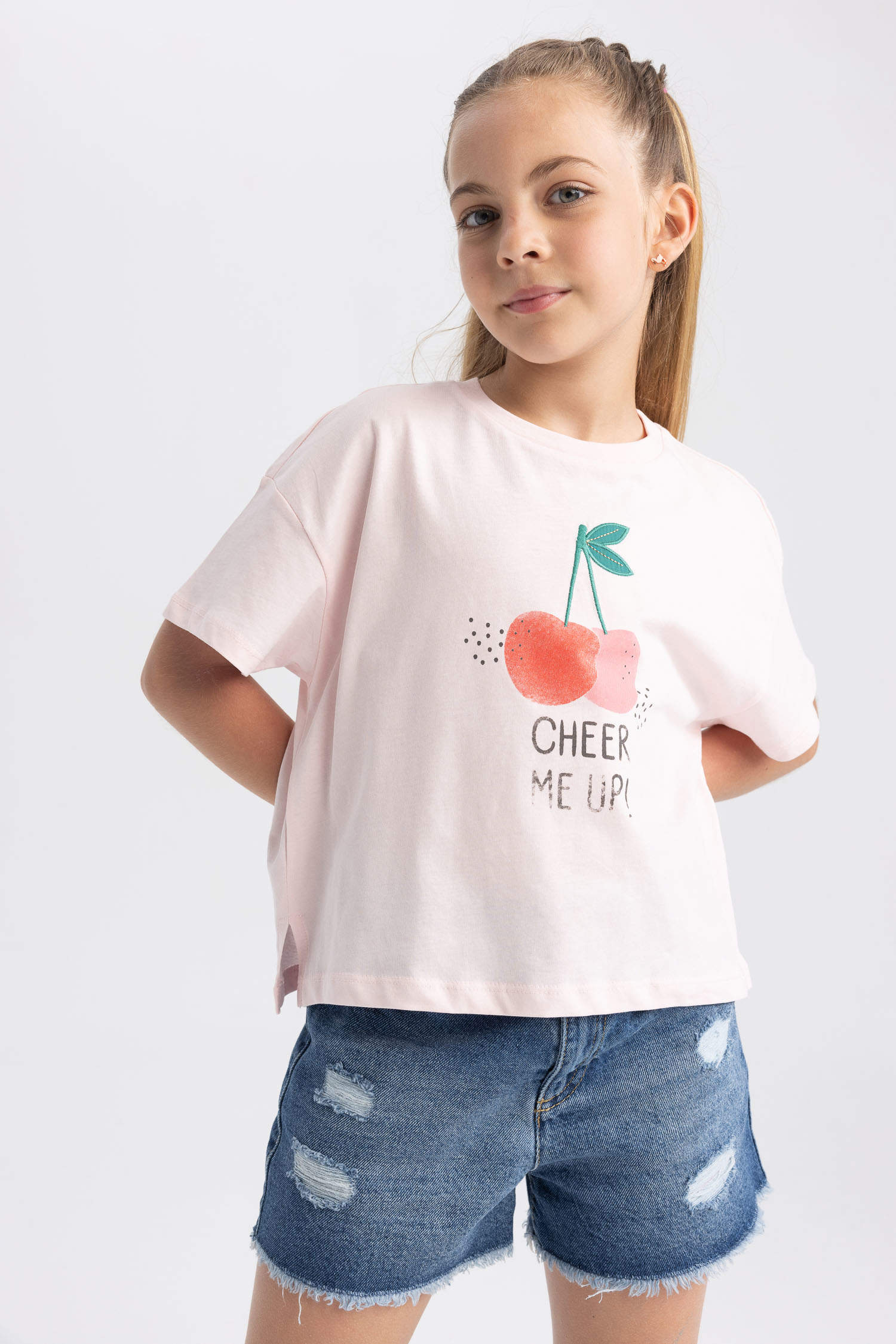 Pink GIRLS & TEENS Girl Crop Short Sleeve T-Shirt 2825459 | DeFacto