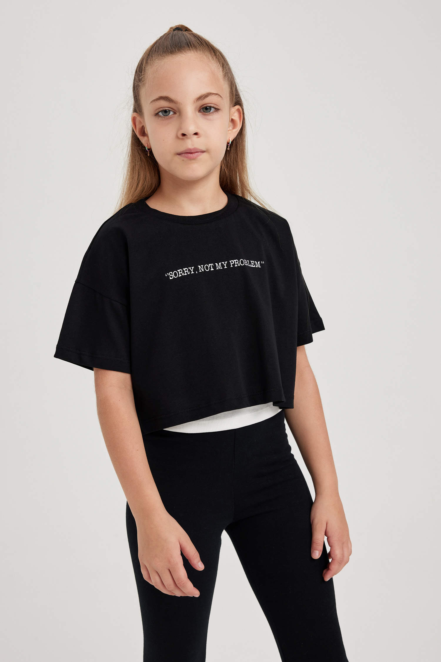 Black GIRLS & TEENS 2 piece Regular Fit Short Sleeve T-shirt 2834337 ...