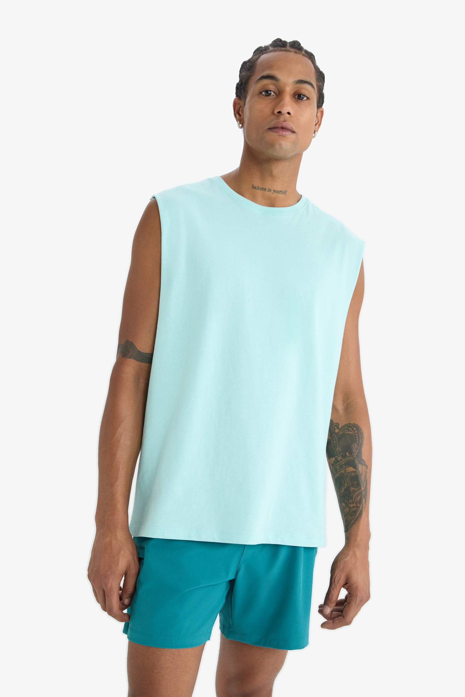 DeFactoFit спортивная футболка с круглым вырезом в стиле boxy fit