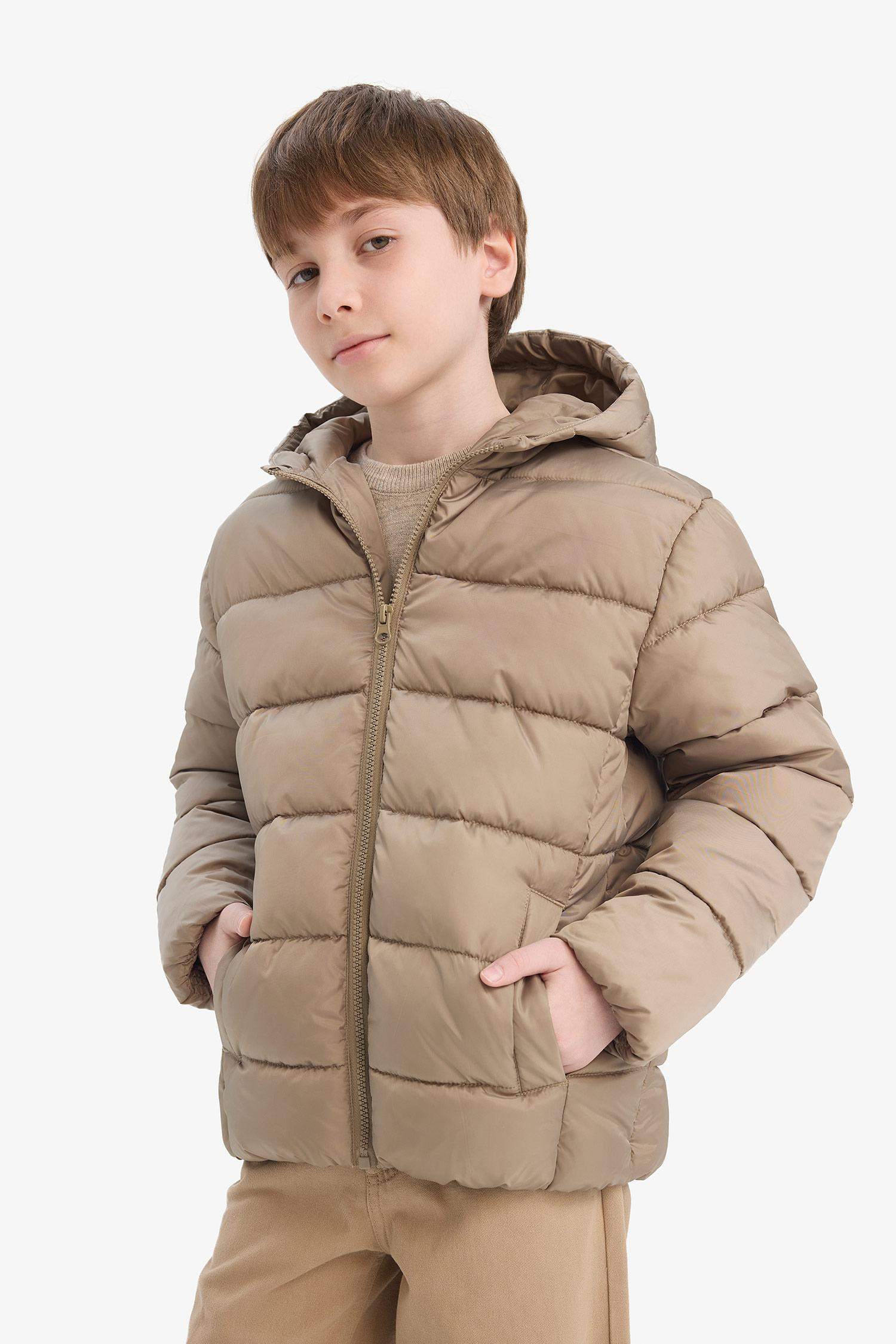 Boy Waterproof Hooded Zippered Puffer Jacket