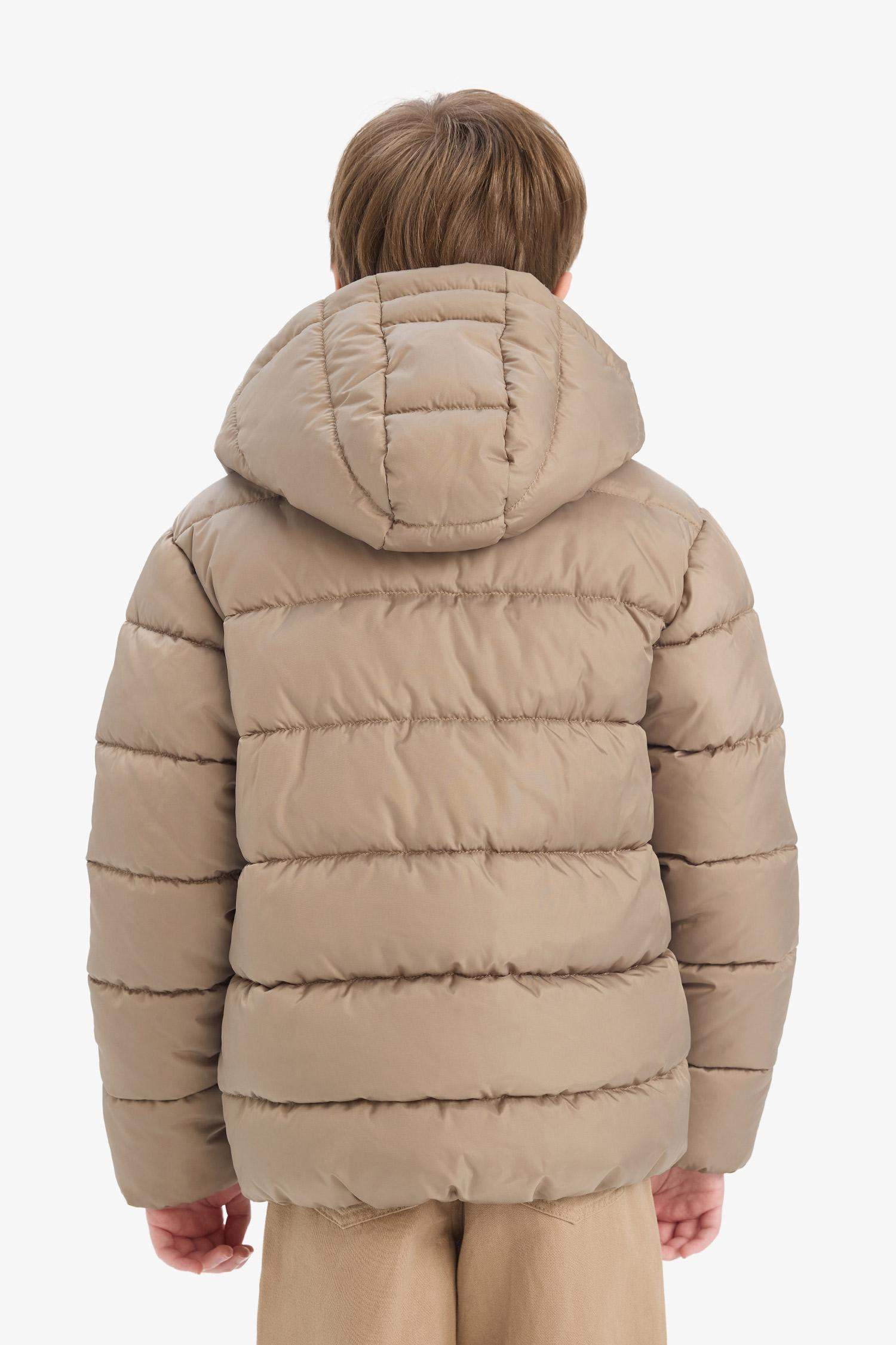 Boy Waterproof Hooded Zippered Puffer Jacket