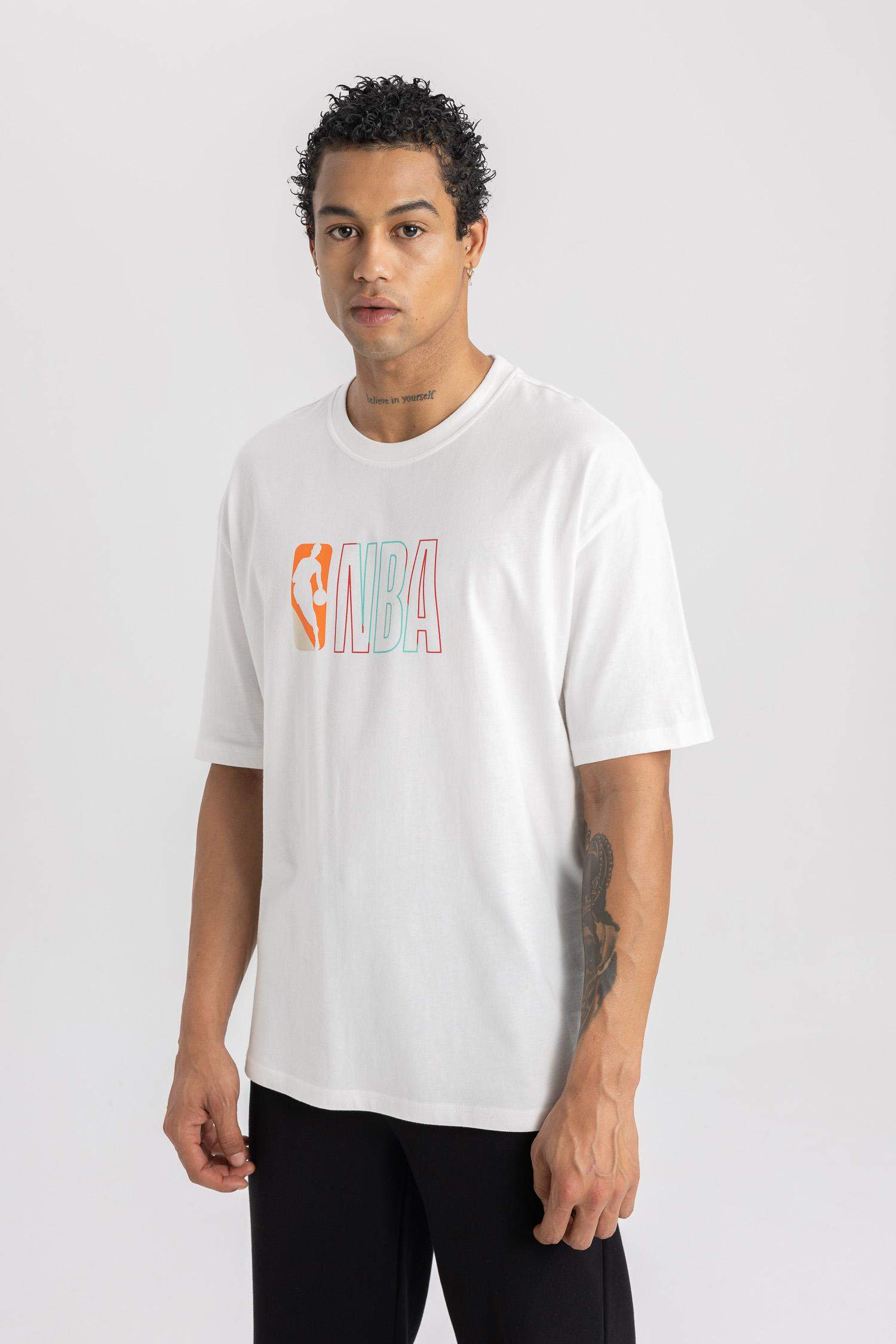 DeFactoFit NBA Wordmark Oversize Fit T-Shirt