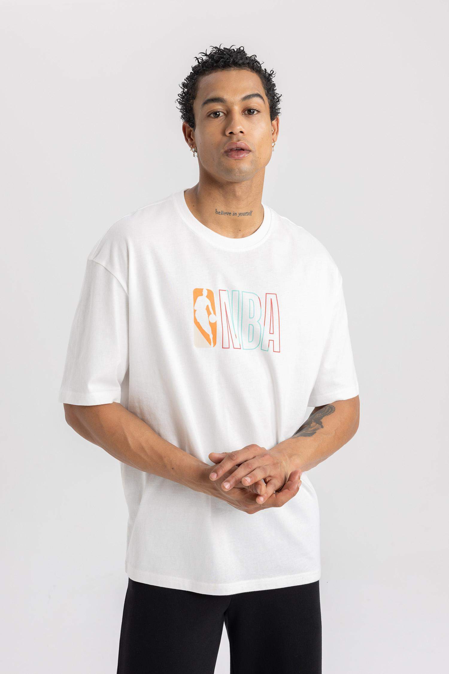 DeFactoFit NBA Wordmark Oversize Fit T-Shirt