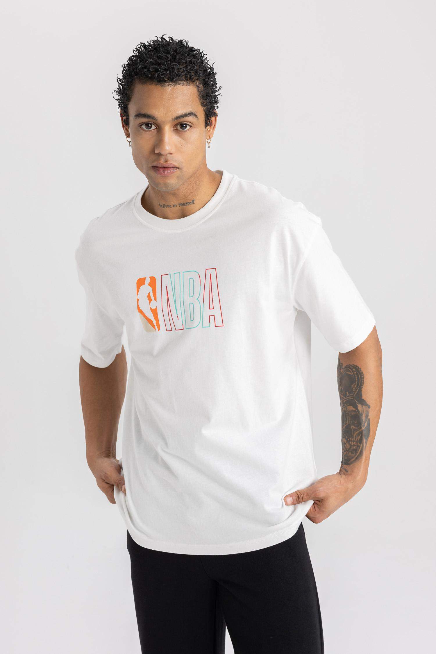 DeFactoFit NBA Wordmark Oversize Fit T-Shirt