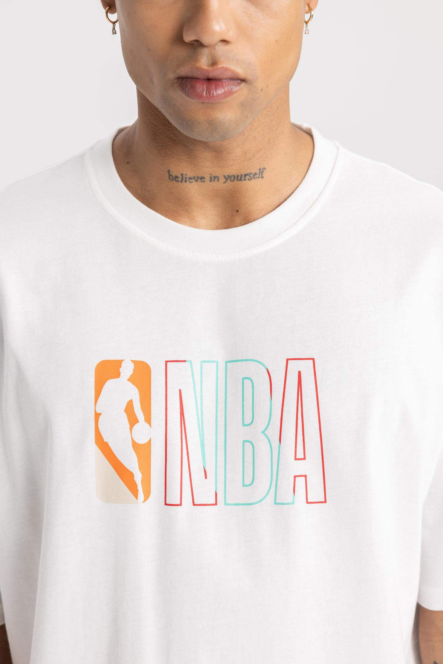 DeFactoFit NBA Wordmark Oversize Fit T-Shirt