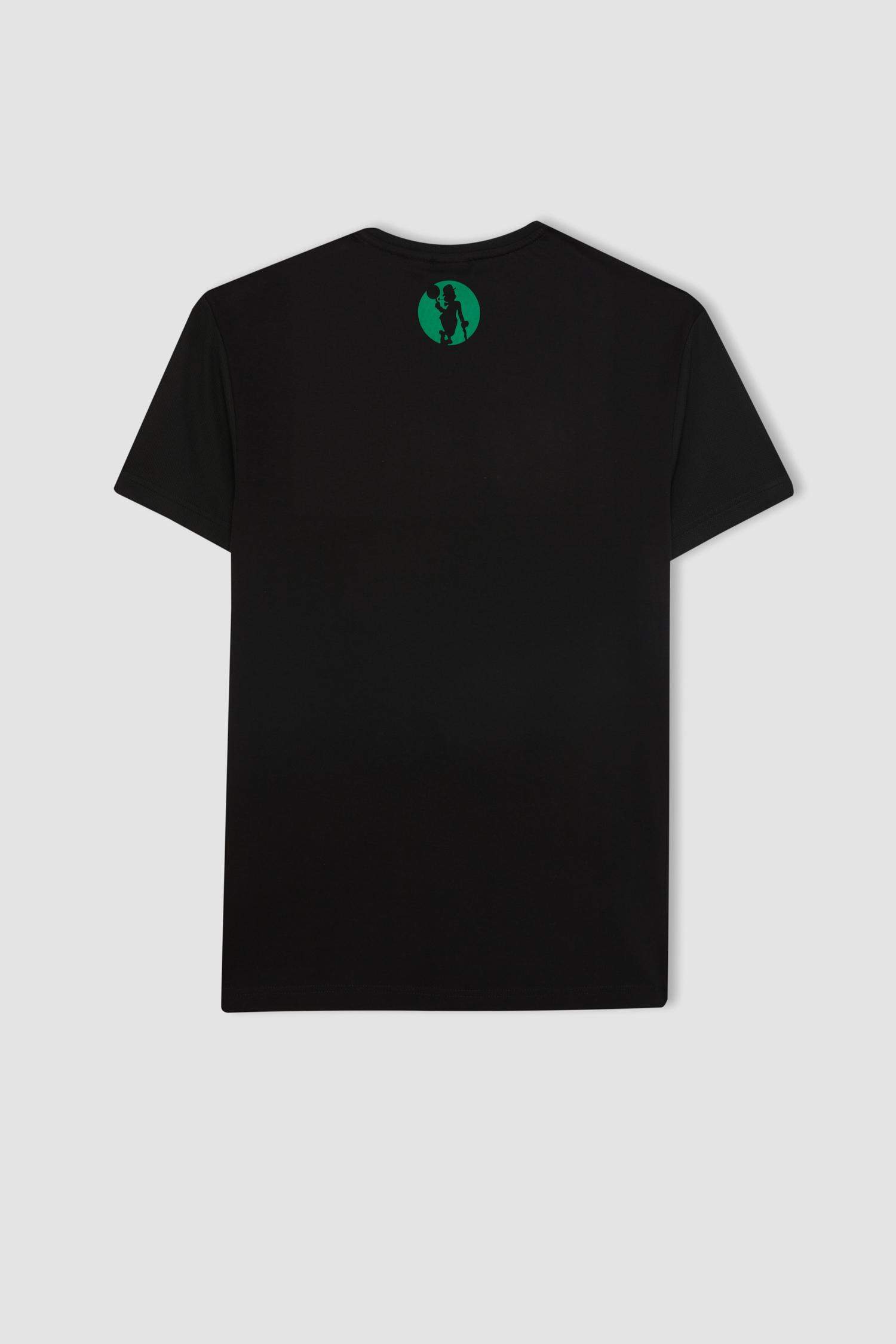 Defacto Fit NBA Boston Celtics Licensed Regular Fit Crew Neck Sportsman T-Shirt