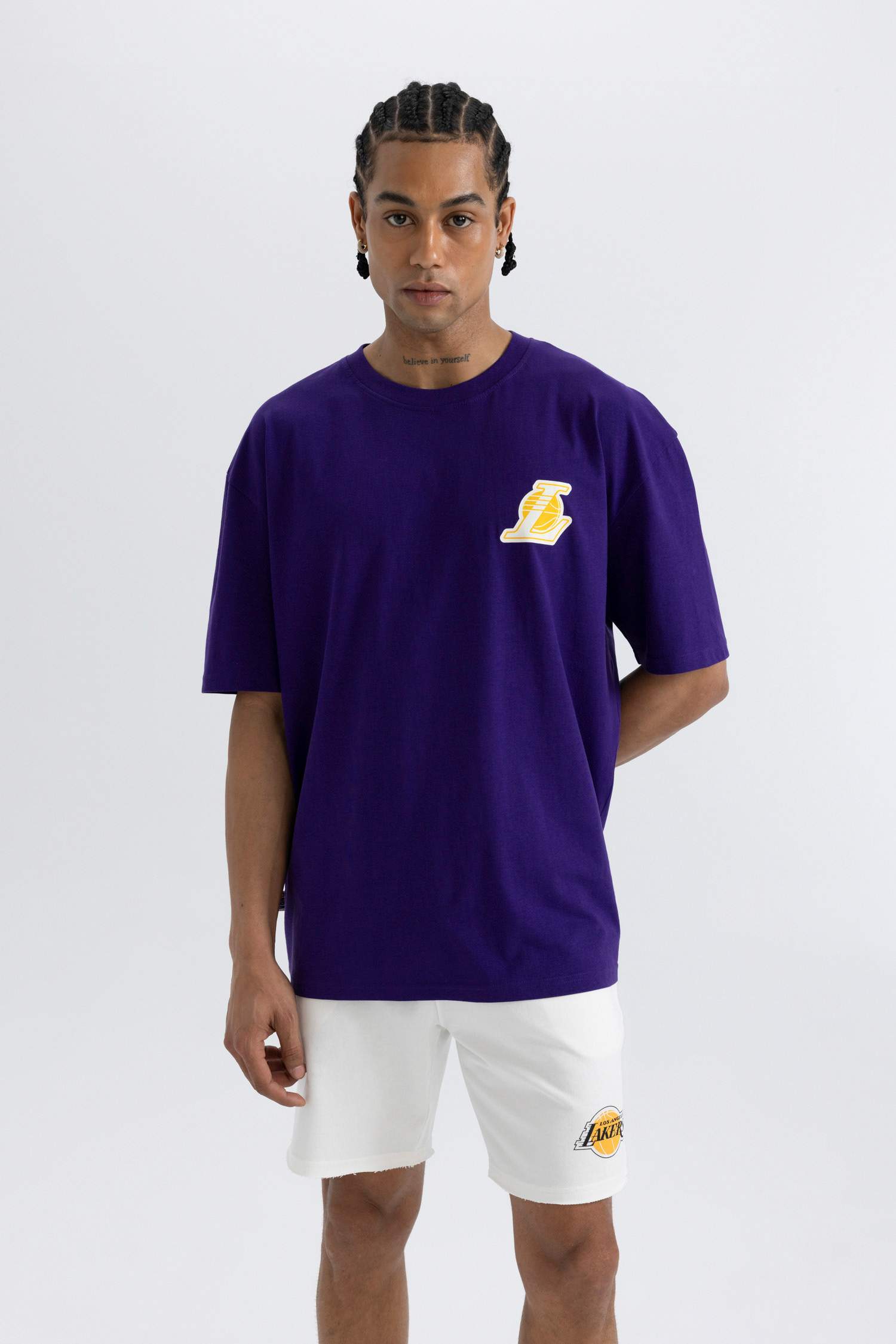 DeFactoFit NBA Los Angeles Lakers Oversize Fit T-Shirt