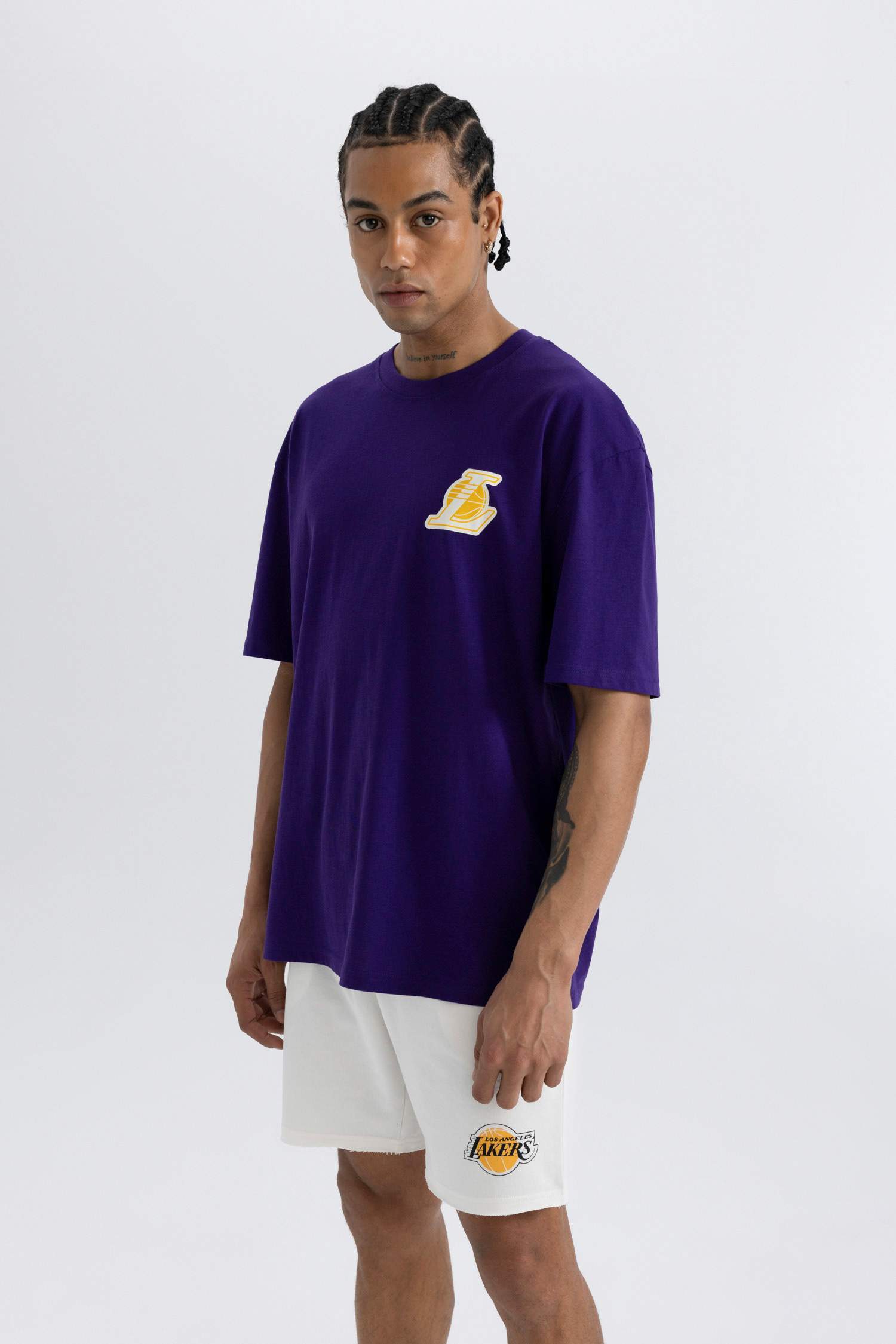 DeFactoFit NBA Los Angeles Lakers Oversize Fit T-Shirt