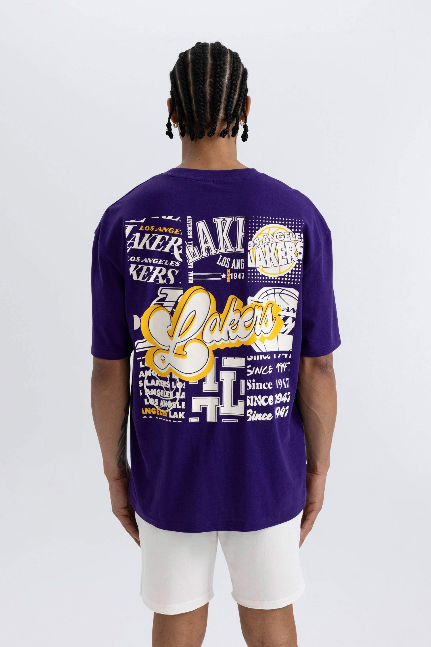 DeFactoFit NBA Los Angeles Lakers Oversize Fit T-Shirt