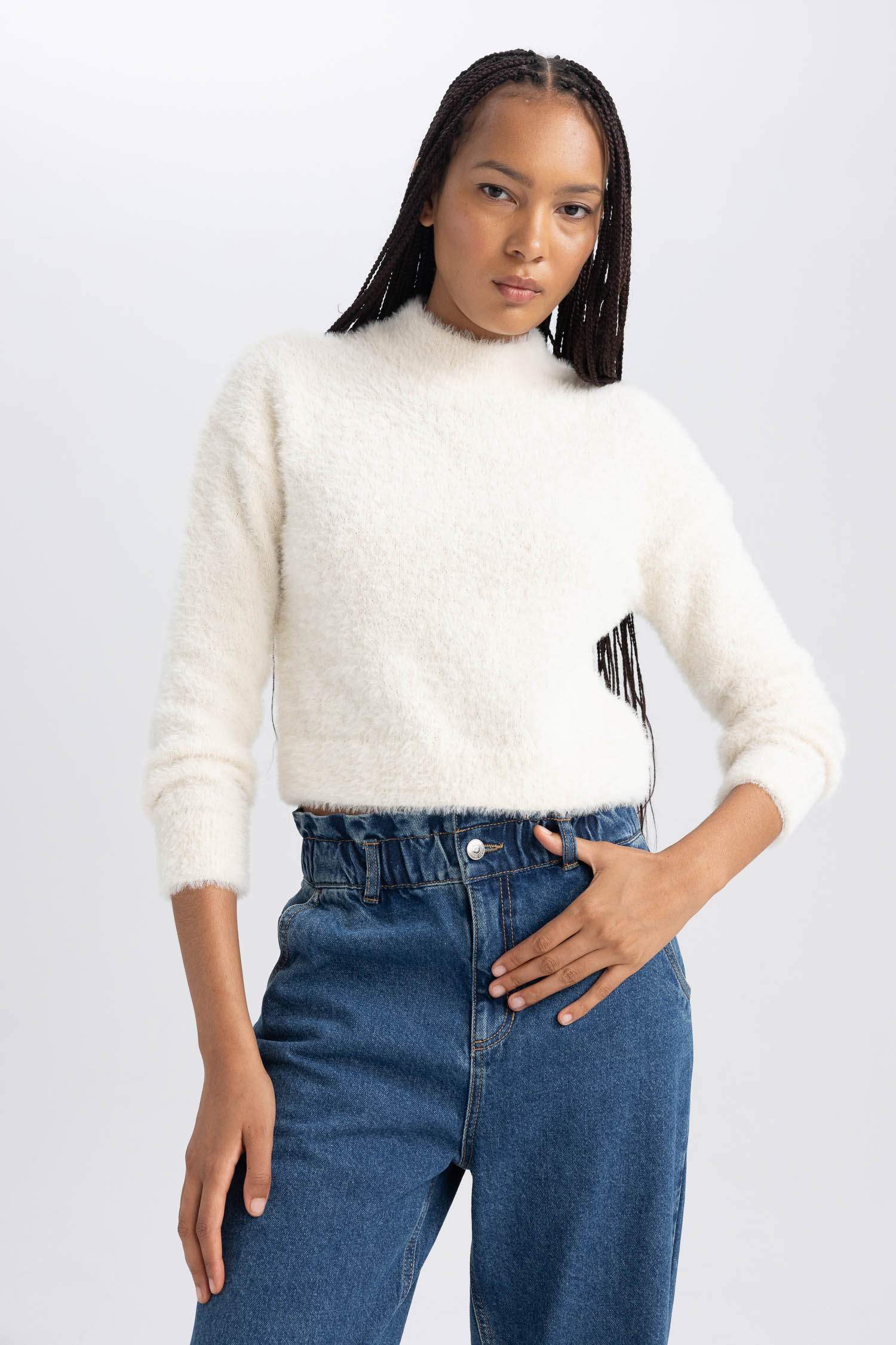 Regular Fit Yarım Balıkçı Yaka Triko Kazak