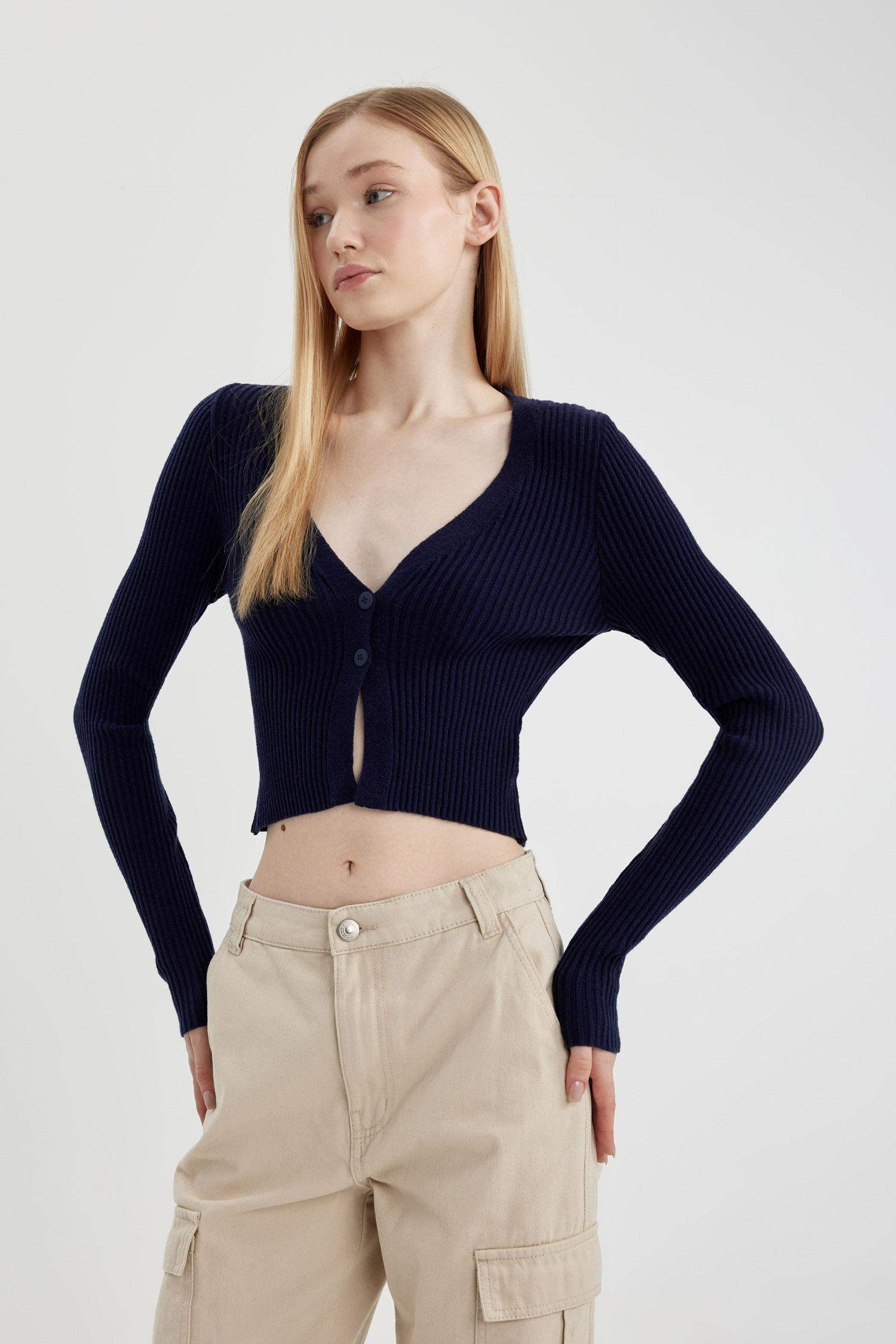 Regular Fit V-Neck Knitwear Cardigan