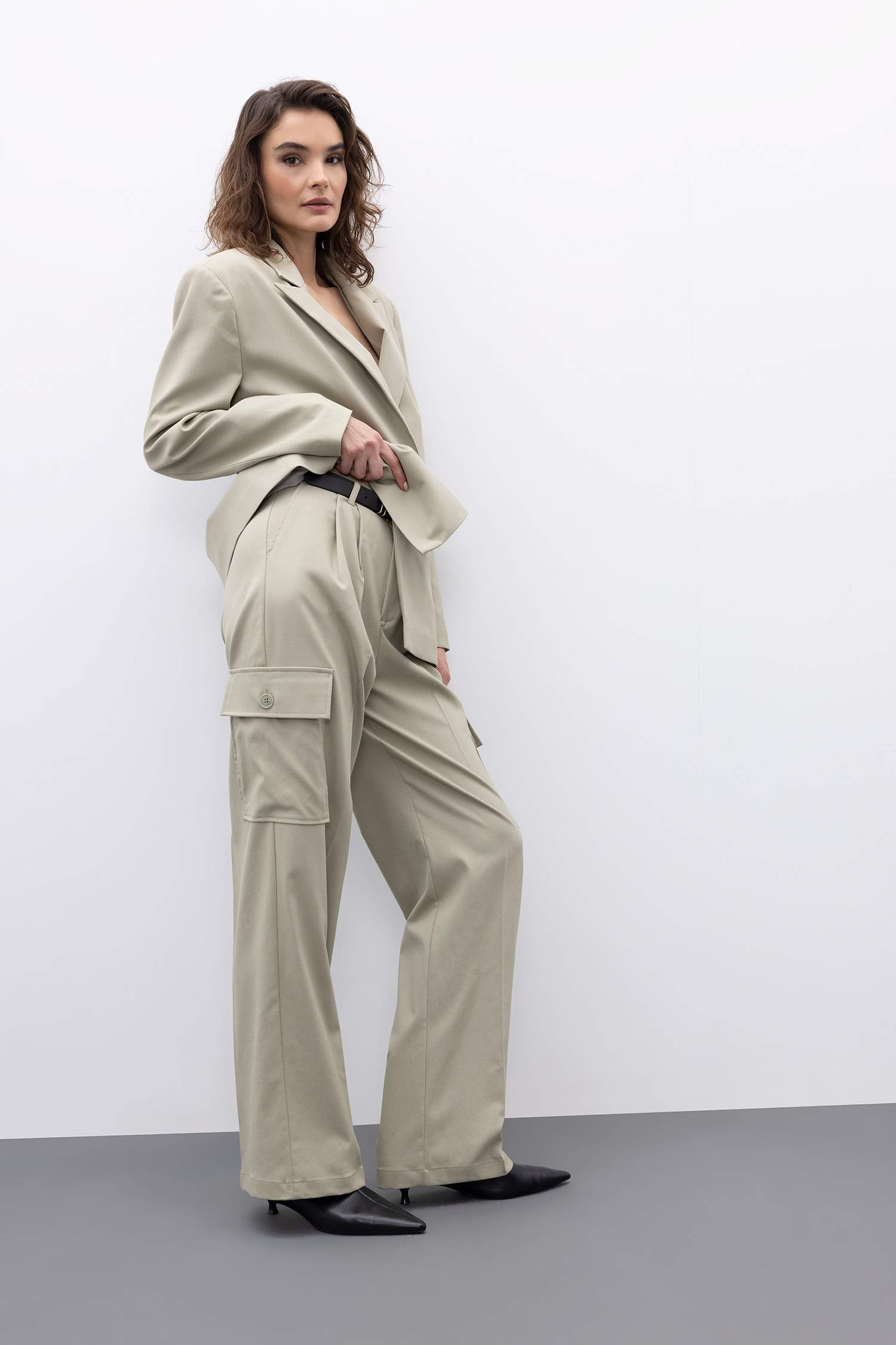 Брюки карго широкие