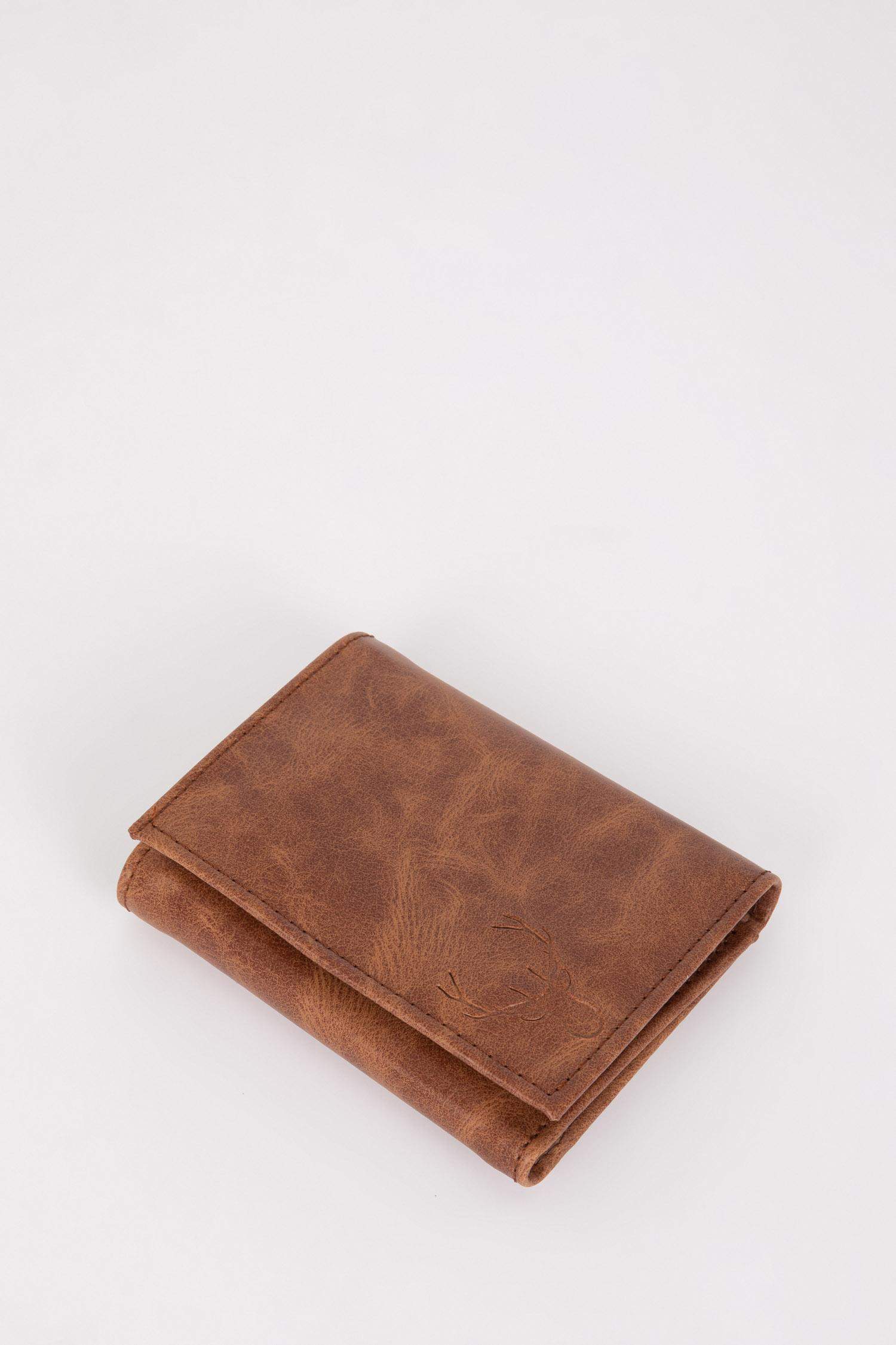 Brown MEN Men Faux Leather Wallet 2784434 DeFacto