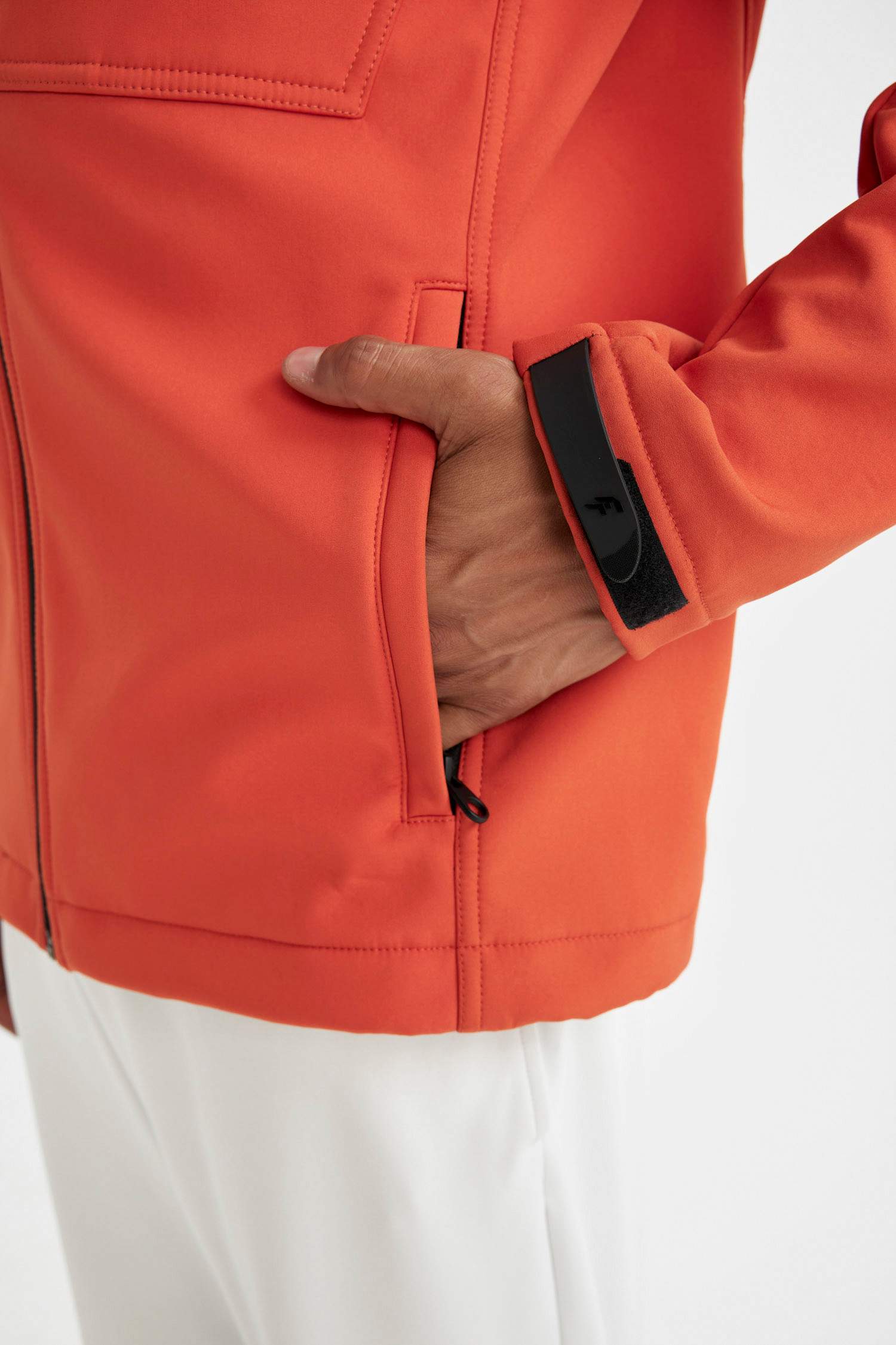 Su İtici Softshell Polar Regular Fit Kapüşonlu Fermuarlı Mevsimlik Baharlık Yağmurluk