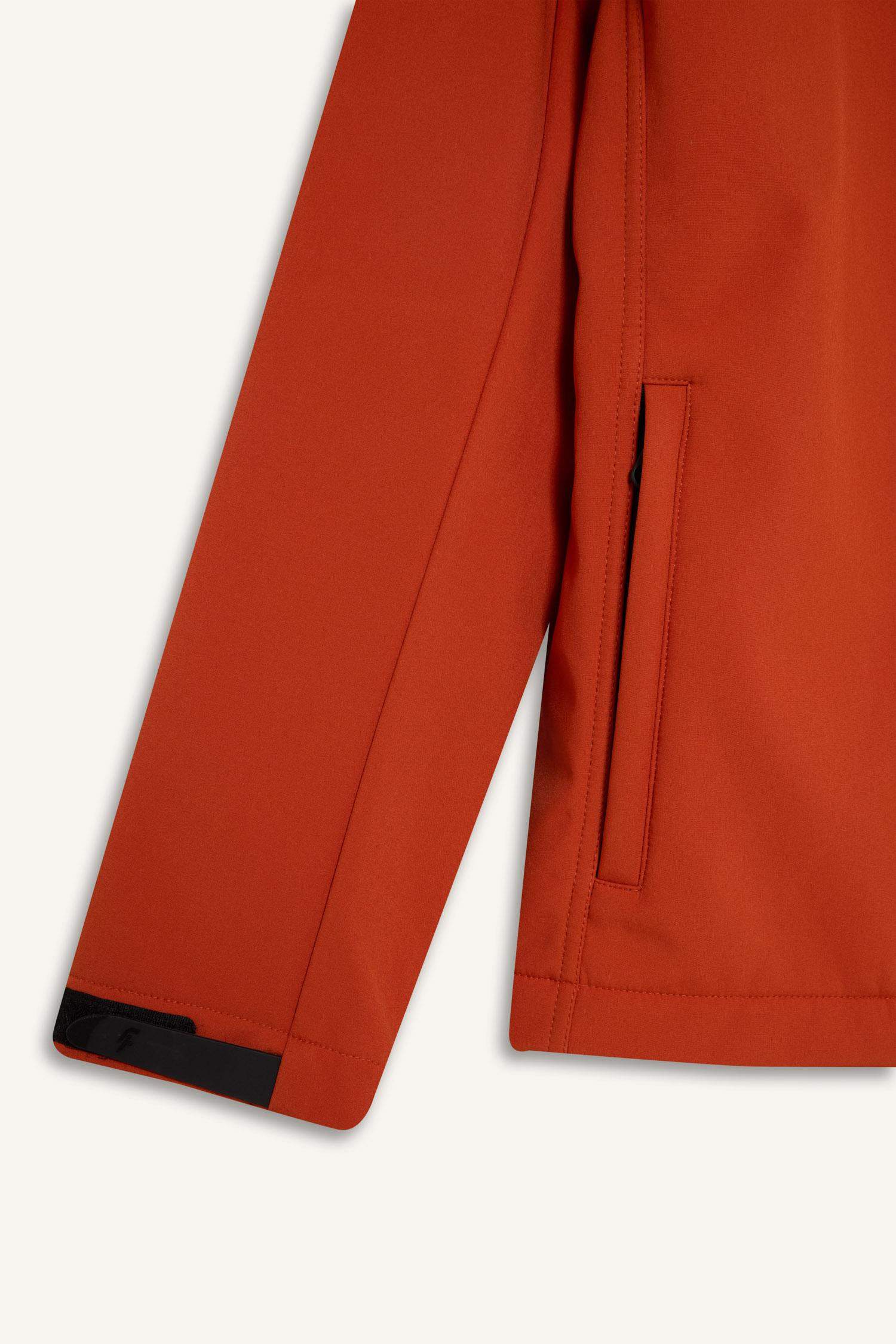 Su İtici Softshell Polar Regular Fit Kapüşonlu Fermuarlı Mevsimlik Baharlık Yağmurluk