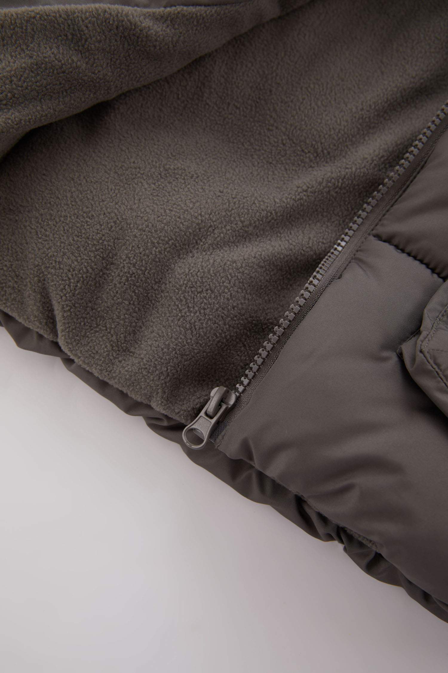 Baby Boy Hooded Fleece Lined Puffer Jacket