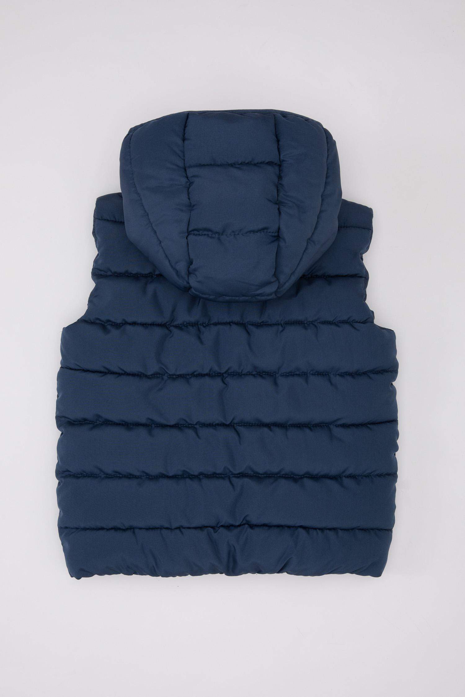 Erkek Bebek Su İtici Kapüşonlu Fermuarlı Cepli Şişme Yelek