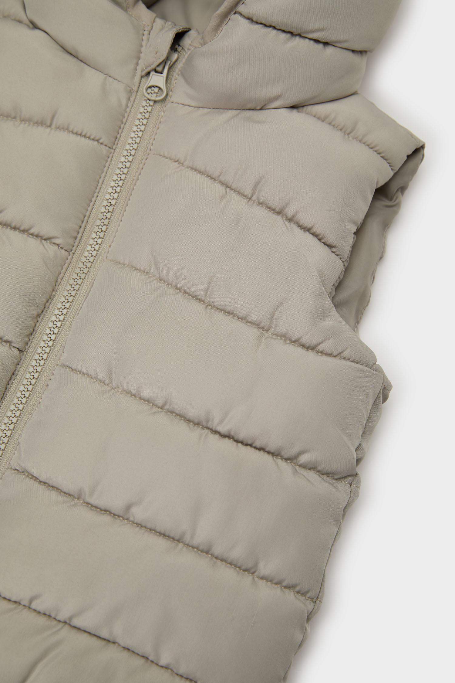 Erkek Bebek Okul Su Geçirmez Kapüşonlu Fermuarlı Tafta Şişme Yelek