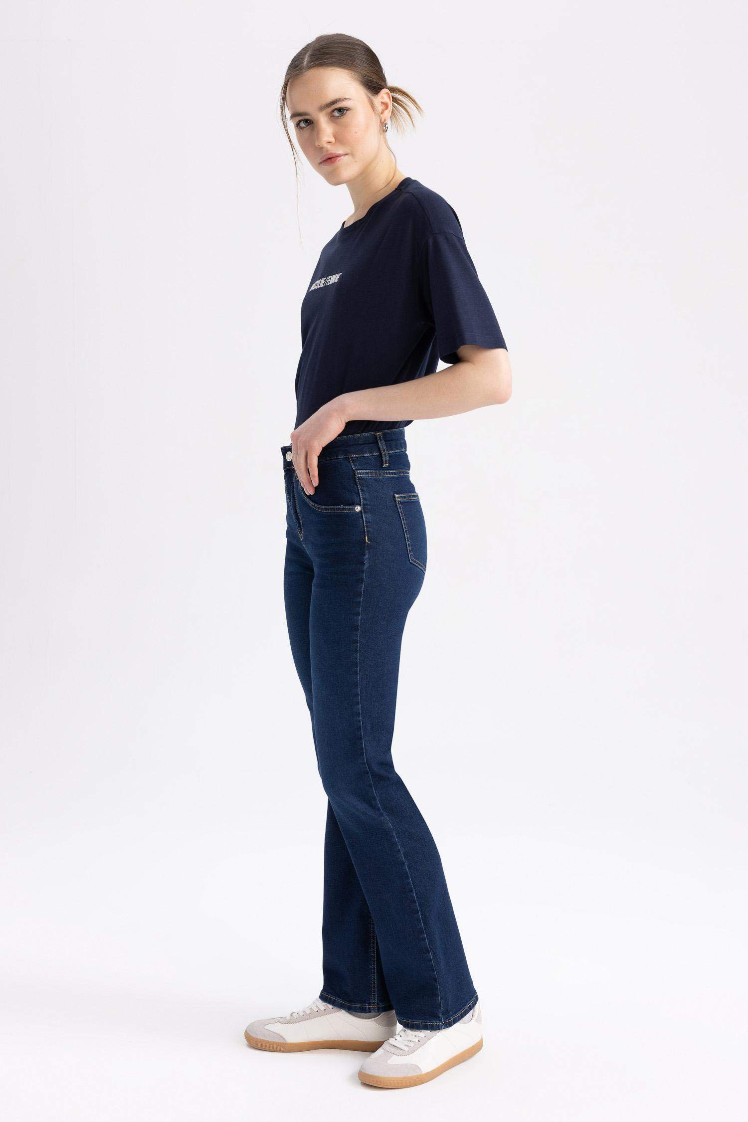 Sorbe X DeFacto Yüksek Bel Boru Paça Bootcut Jean Pantolon