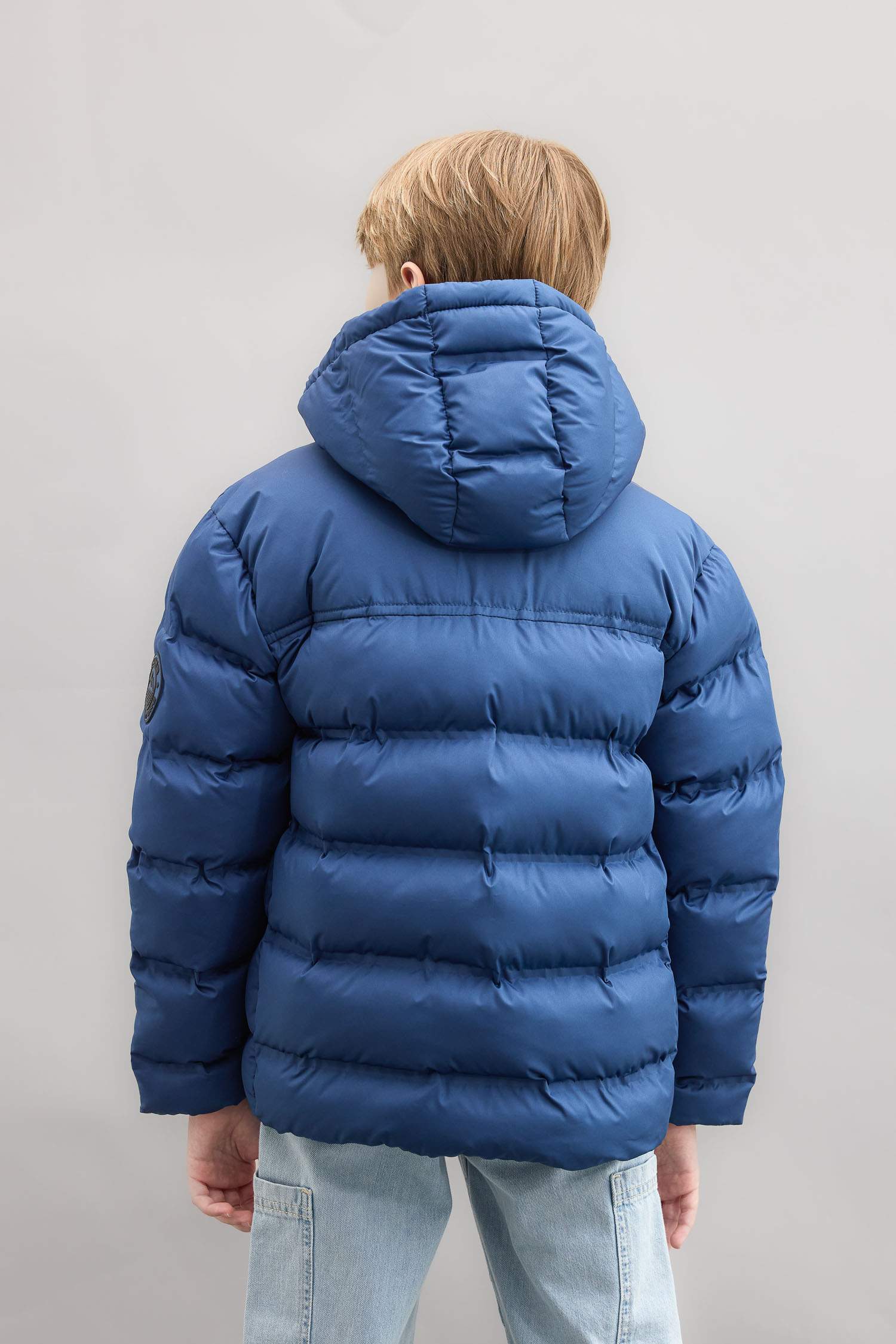 Erkek Çocuk Su Geçirmez Kapüşonlu Mont