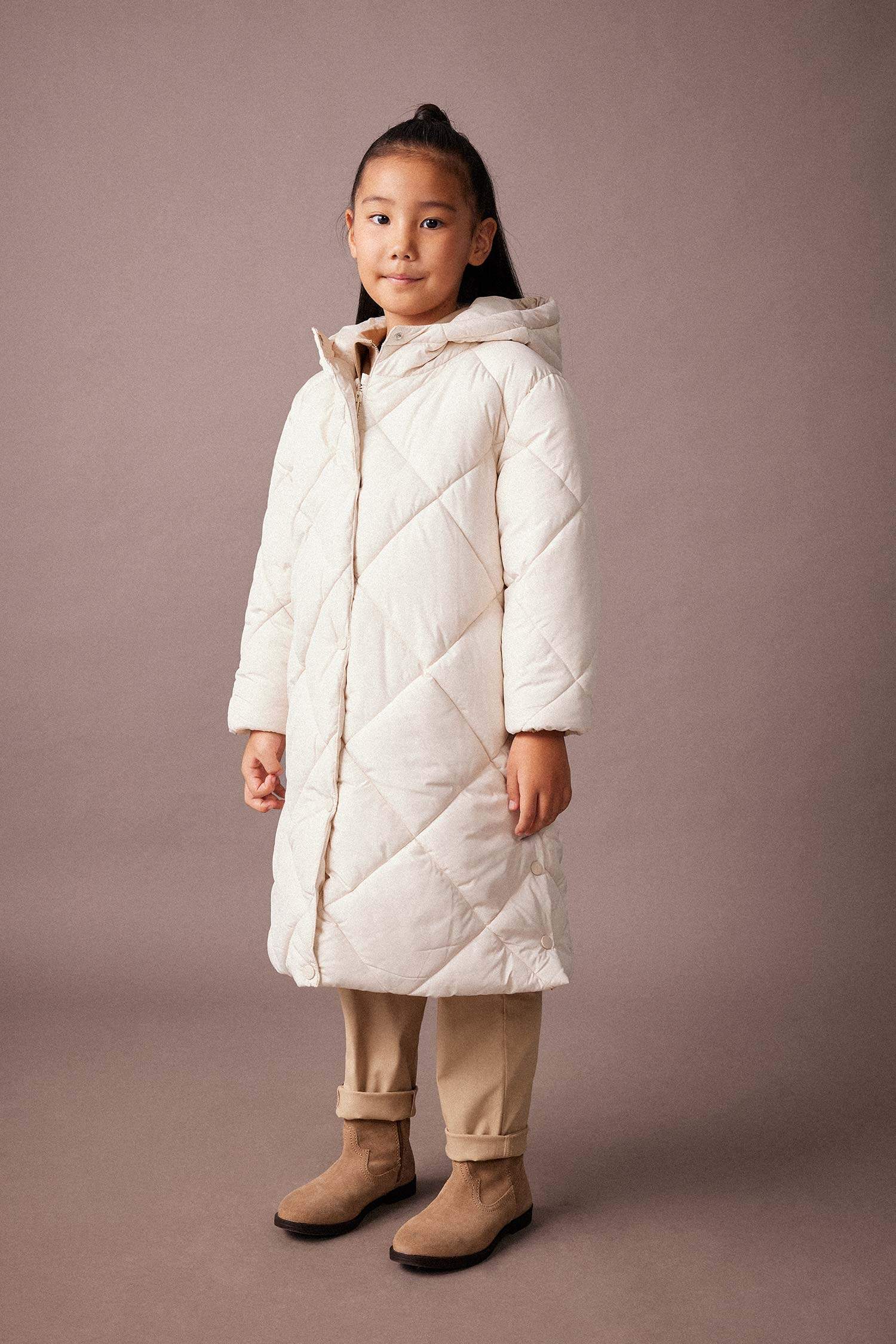 Girls white padded on sale coat