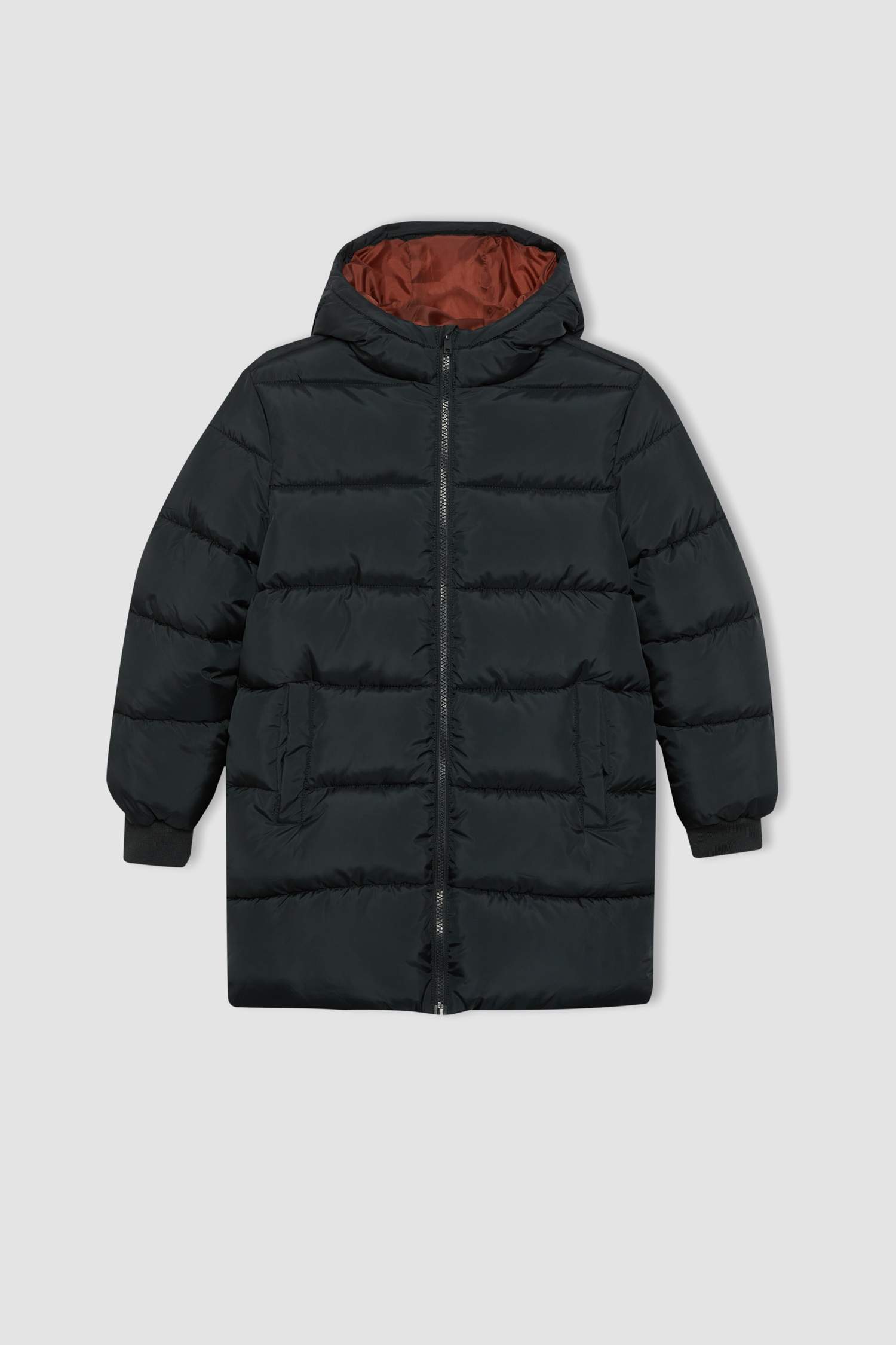 Erkek Çocuk Su İtici Kapüşonlu Şişme Mont Kaban