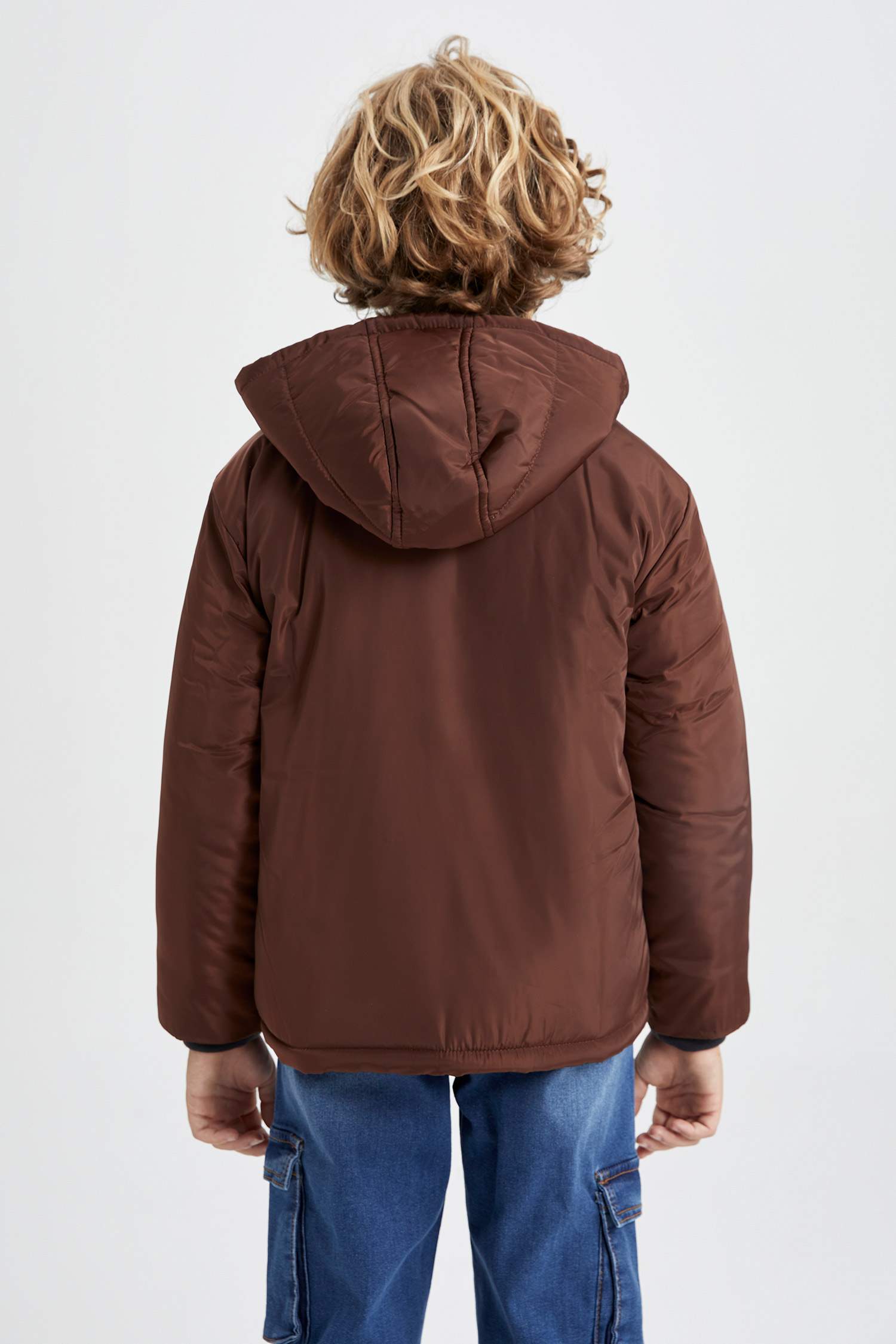 Erkek Çocuk Su İtici Kapüşonlu Mont