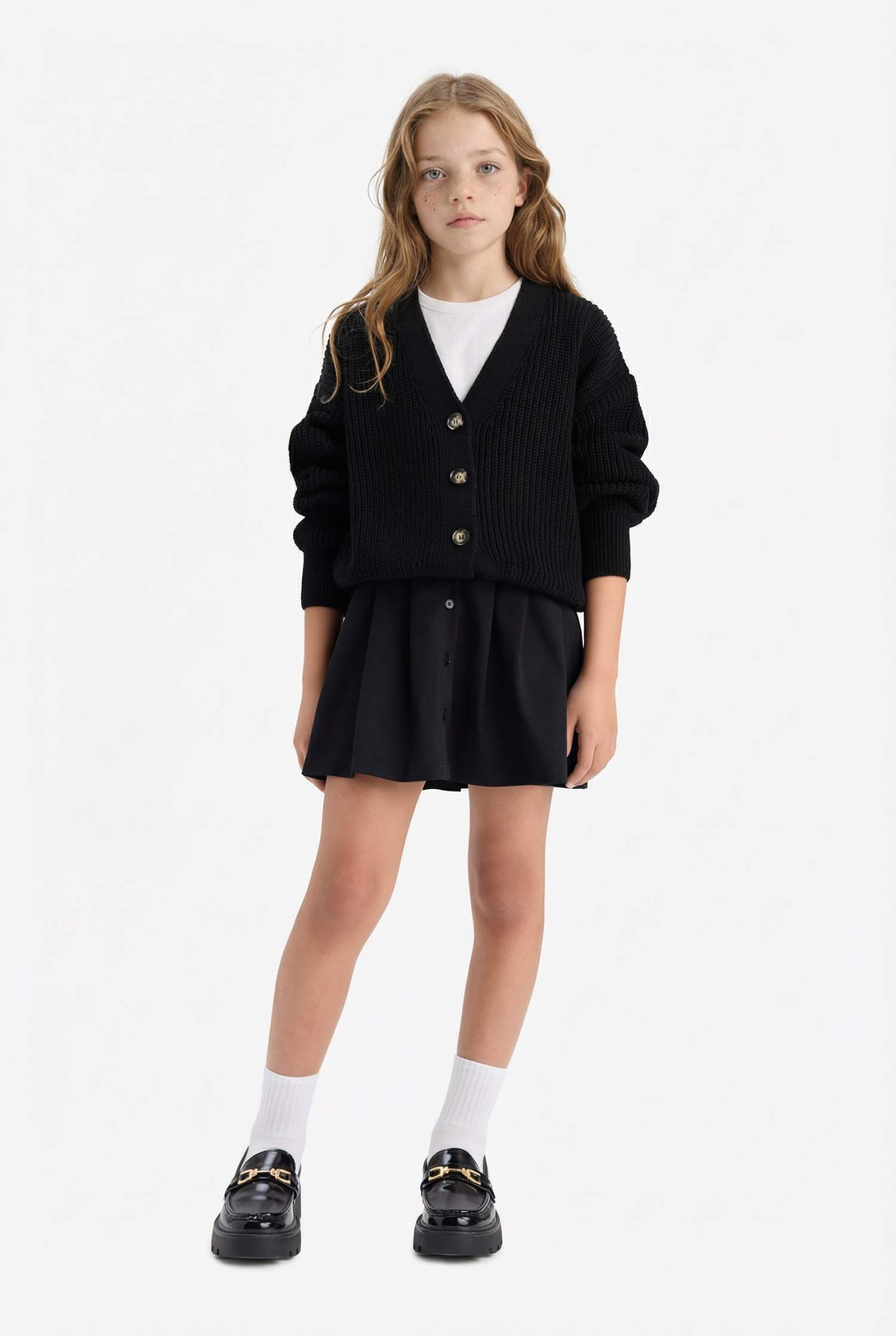 Cardigan en tricot à col en V