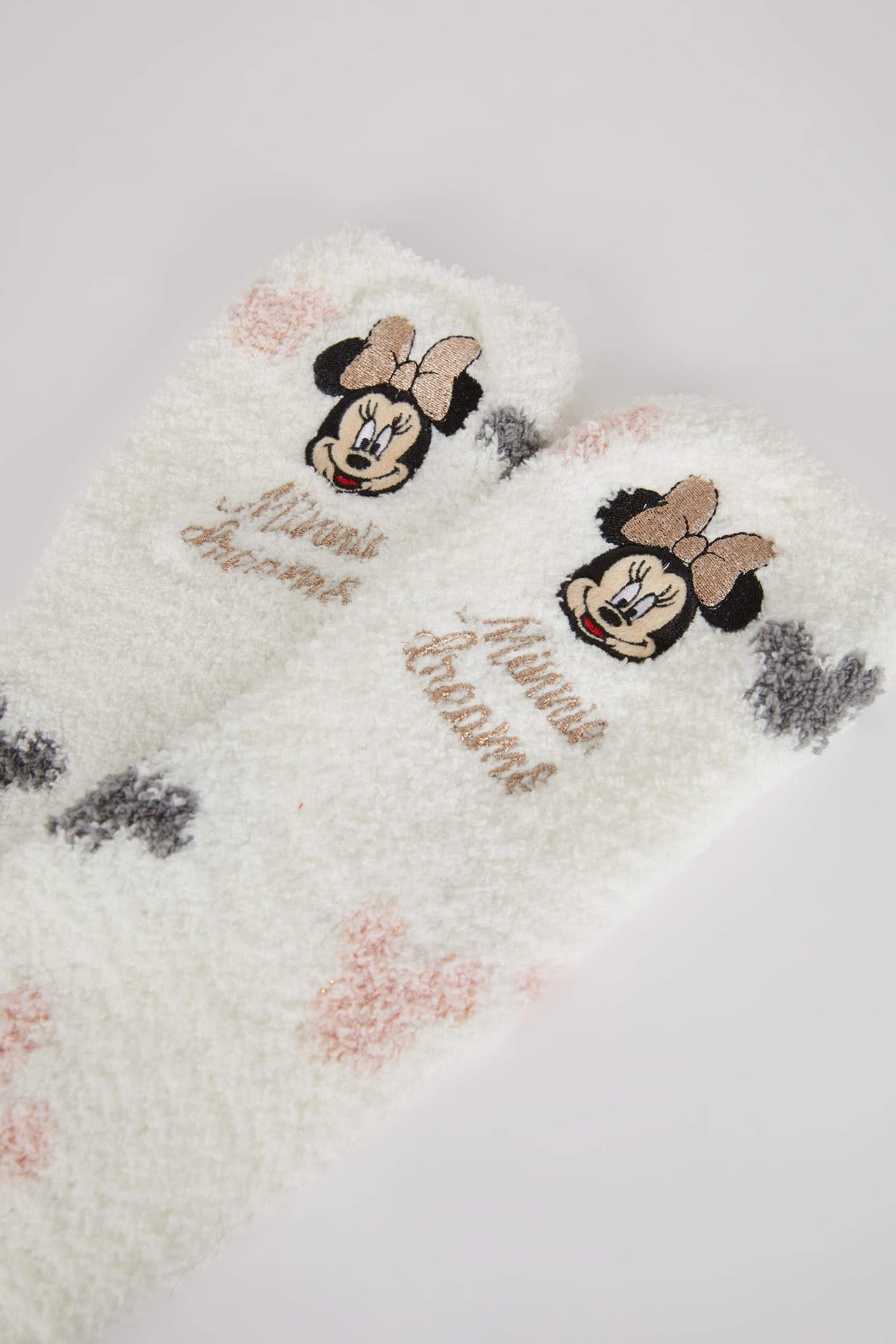 Kız Çocuk Disney Mickey & Minnie Pamuklu Havlu Çorap