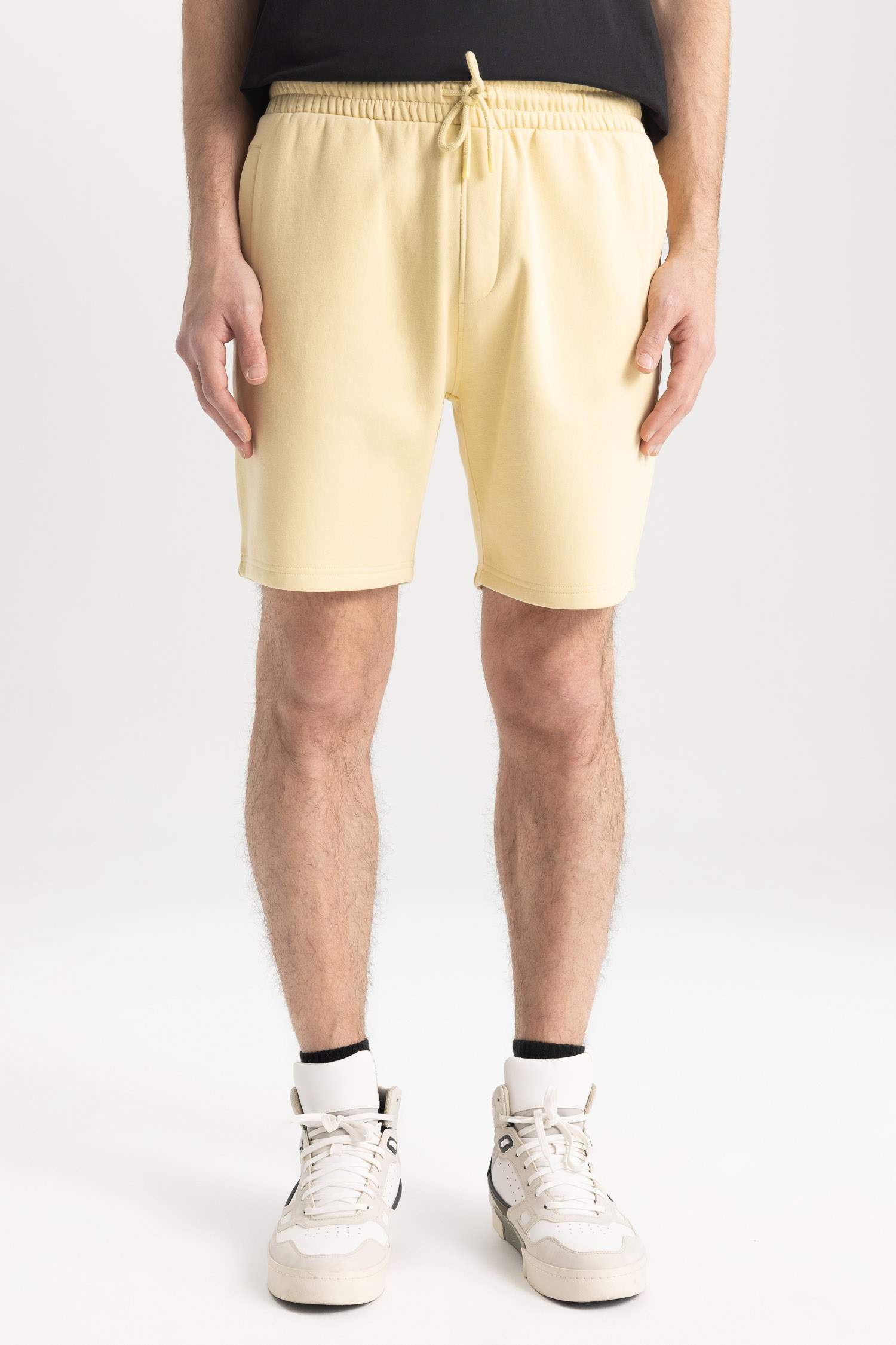 Regular Fit Thin Sweatshirt Fabric Shorts