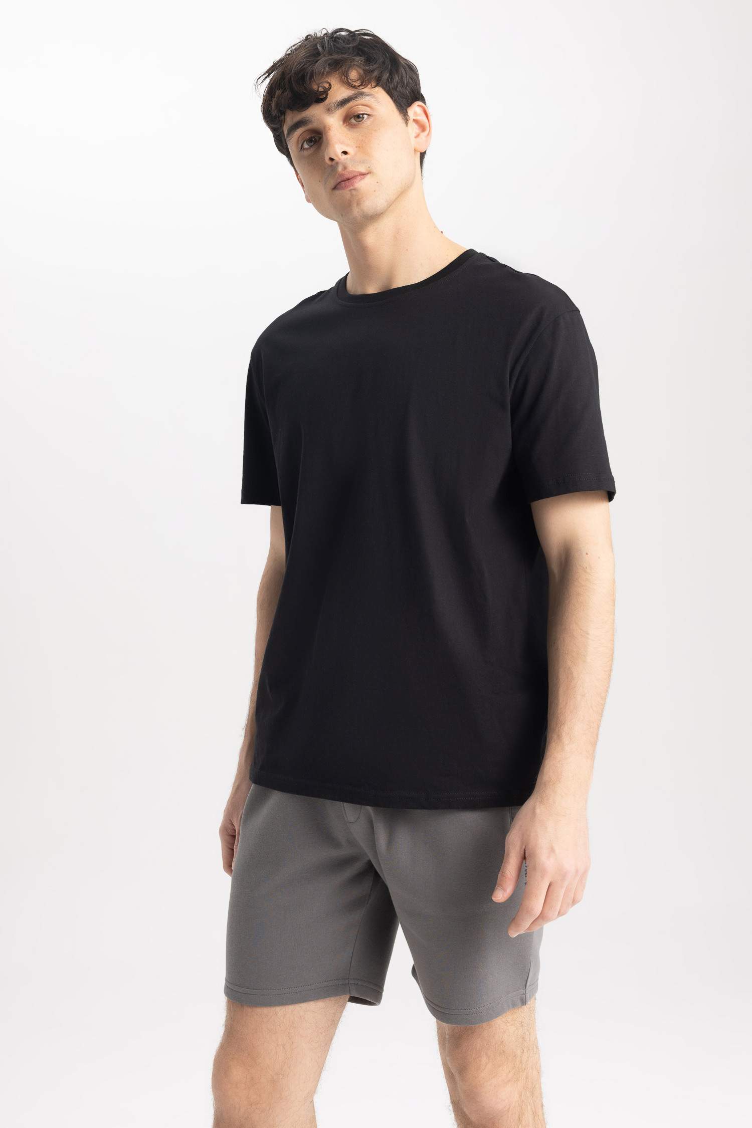 Regular Fit Thin Sweatshirt Fabric Shorts