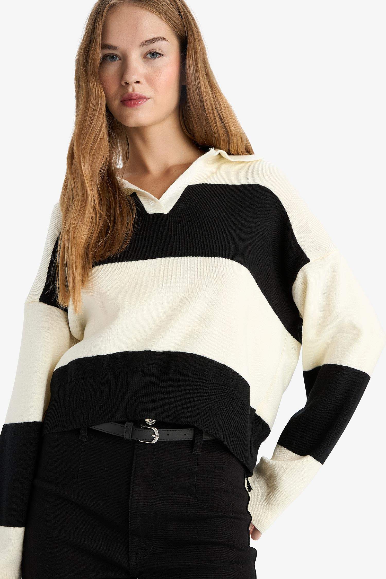 Pull à col polo Coupe régulière