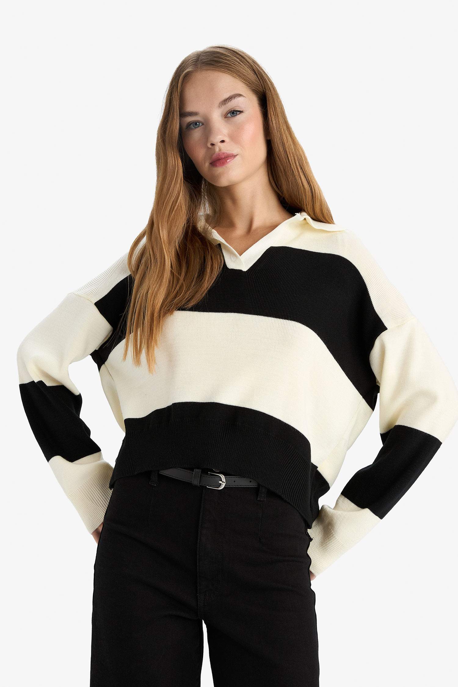 Pull à col polo Coupe régulière