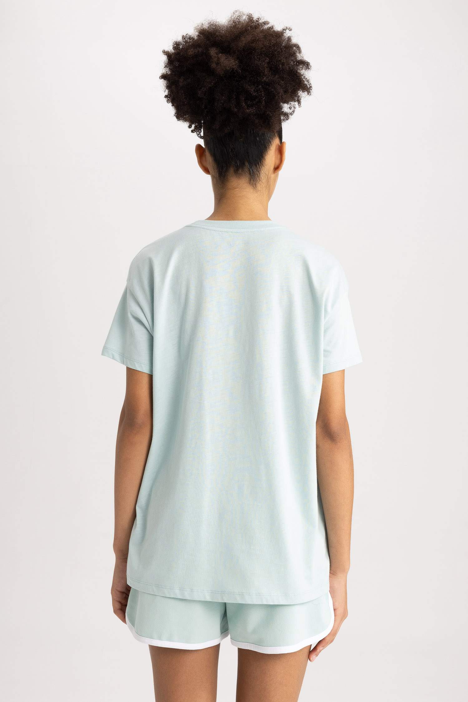 Defacto Fit Oversize Fit Slogan Printed Sports T-Shirt