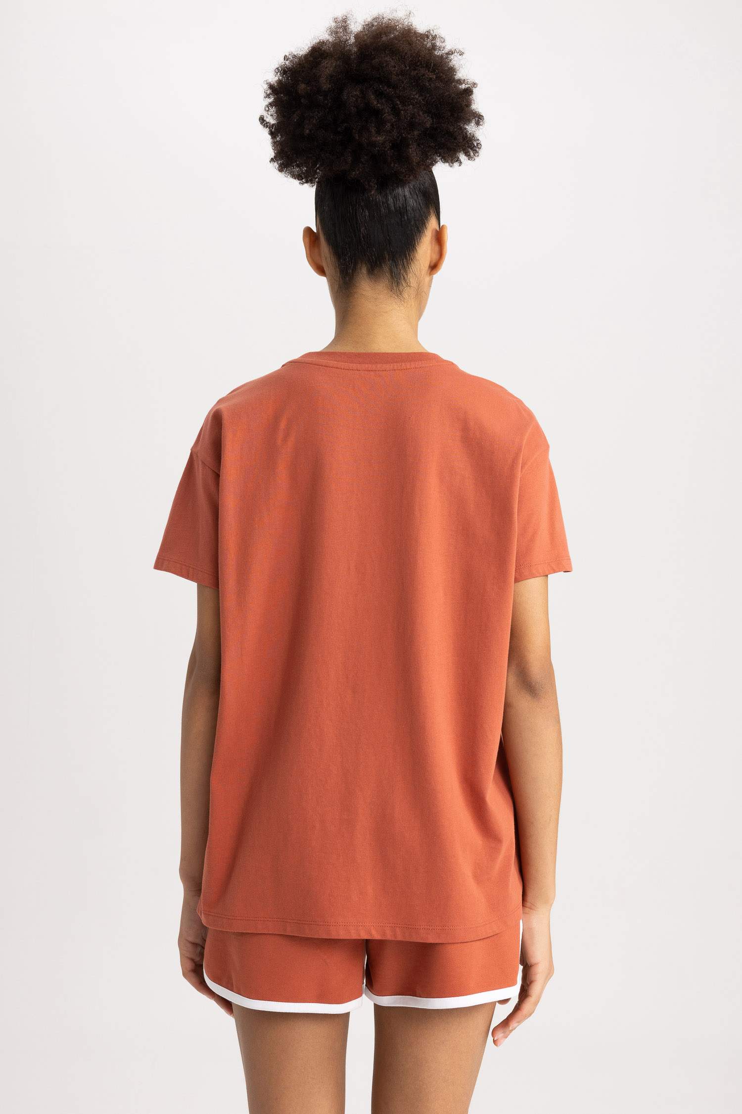 Oversize Fit  Slogan Printed Sports T-Shirt