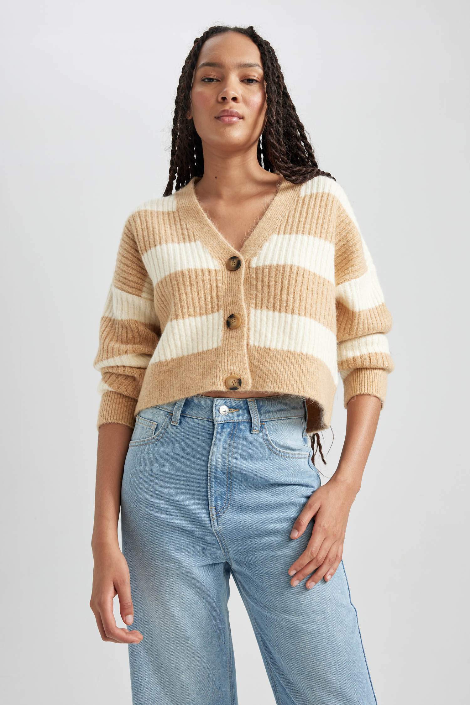 Regular Fit V-Neck Knitwear Cardigan