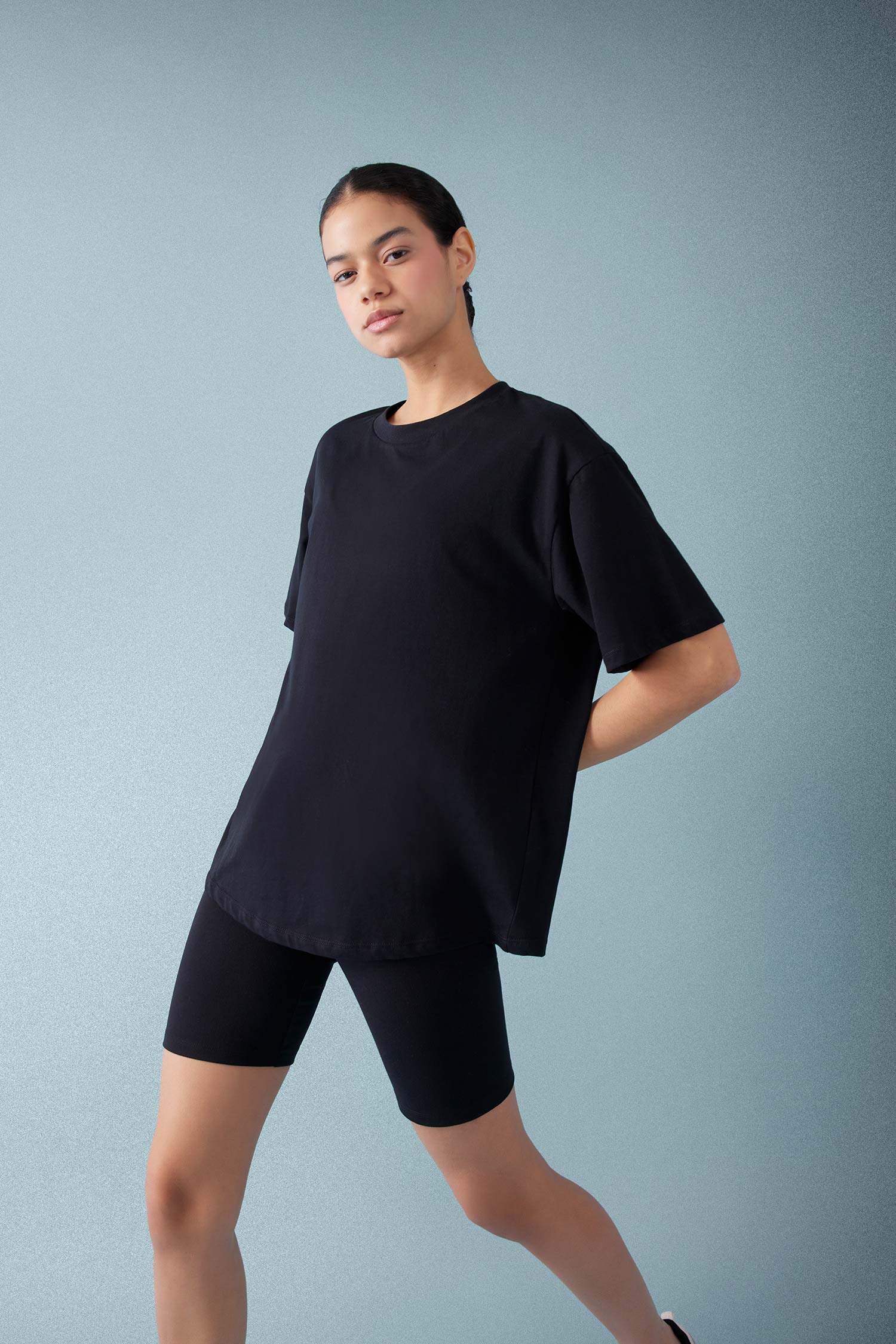 DeFactoFit Oversize Fit Crew Neck Sports T-Shirt