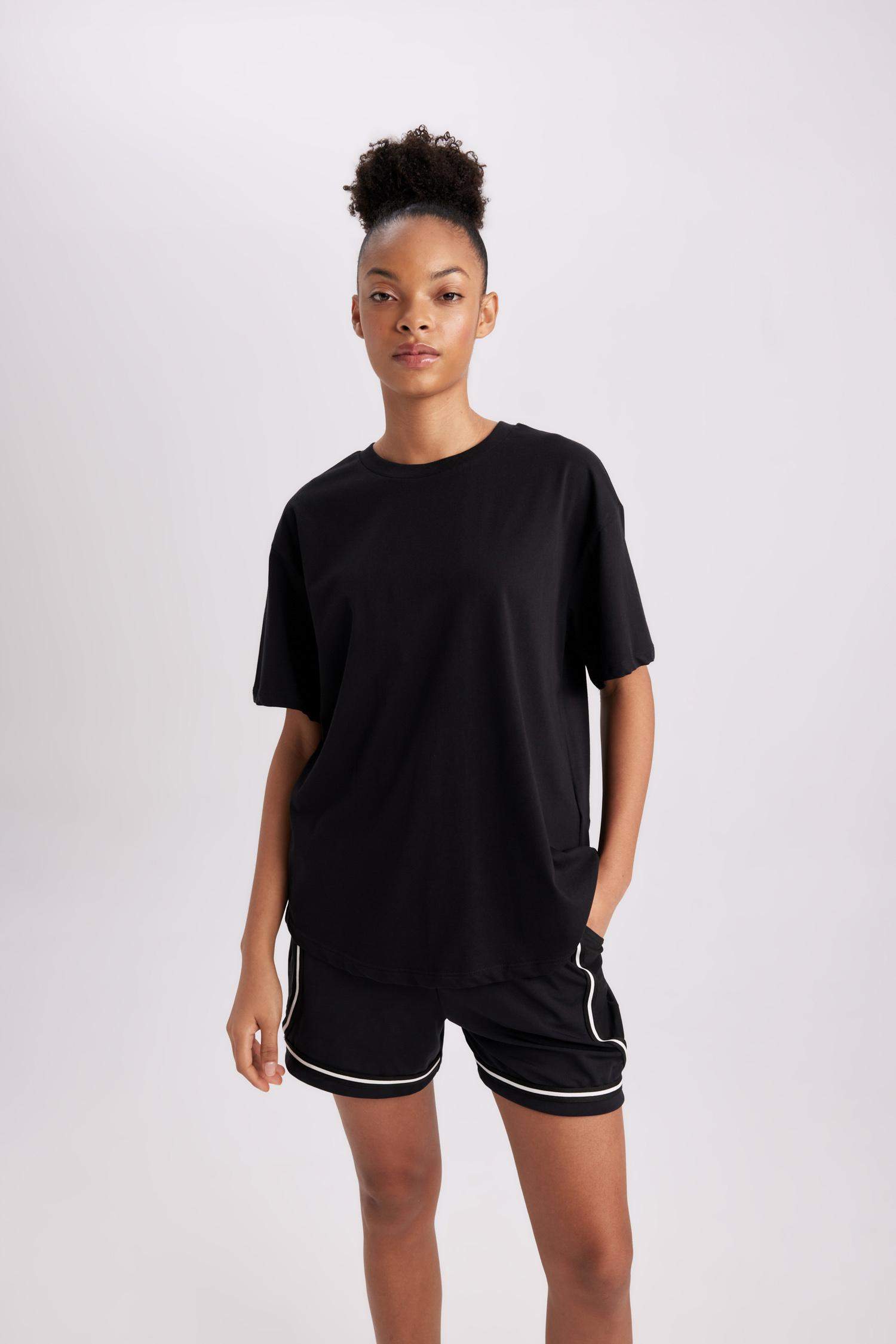 DeFactoFit Oversize Fit Crew Neck Sports T-Shirt
