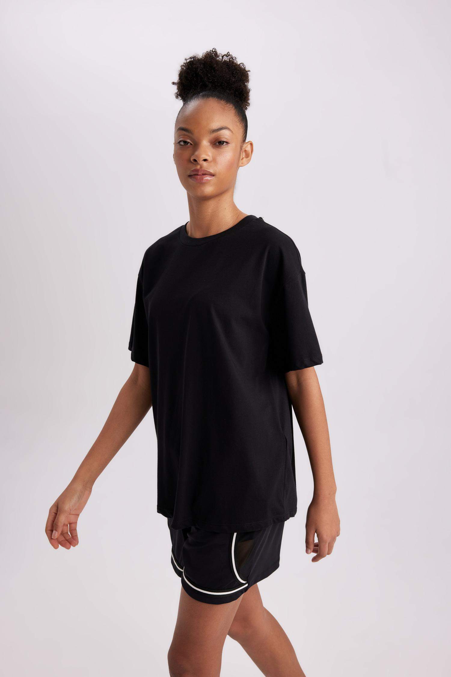 DeFactoFit Oversize Fit Crew Neck Sports T-Shirt