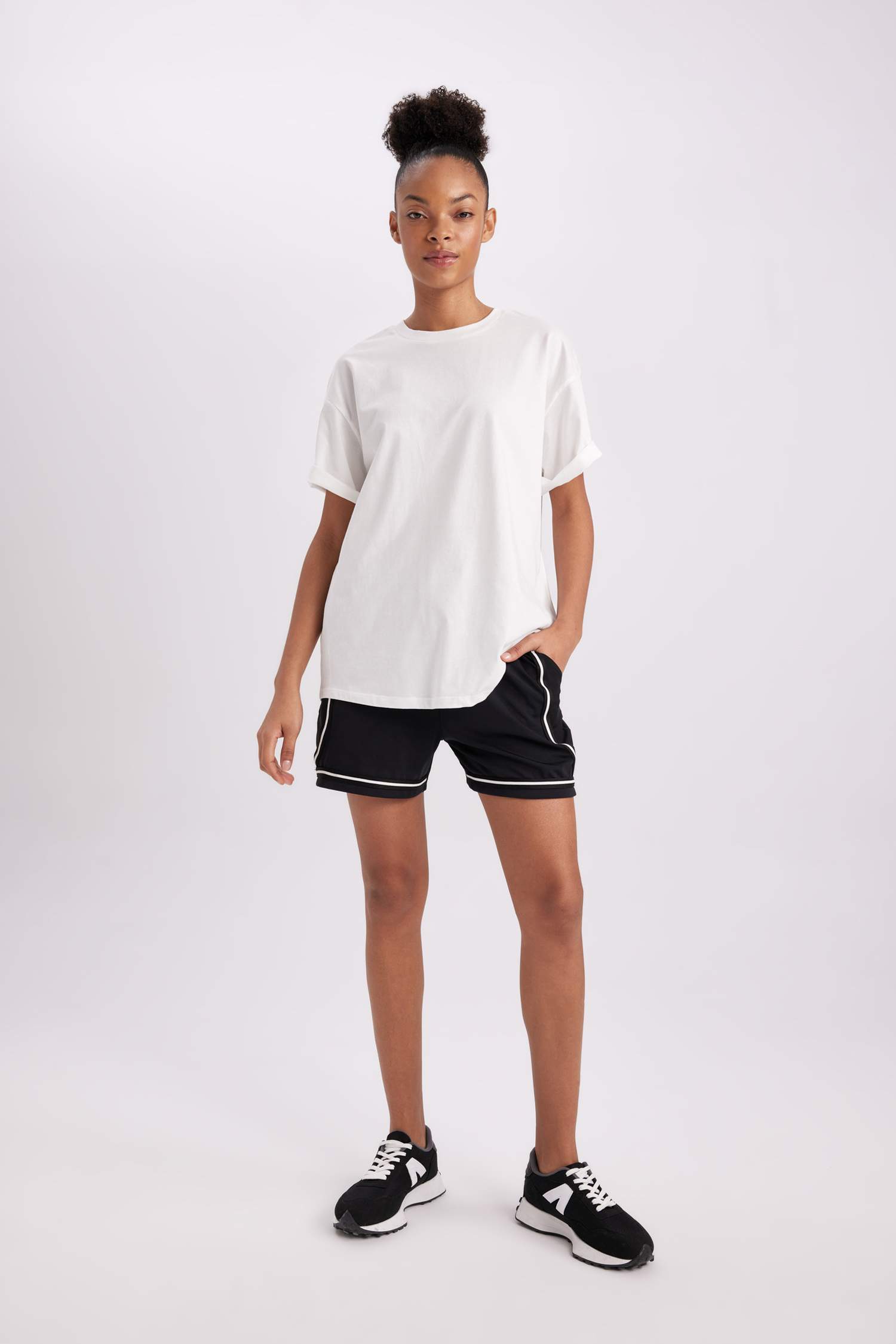 DeFactoFit Oversize Fit Crew Neck Sports T-Shirt