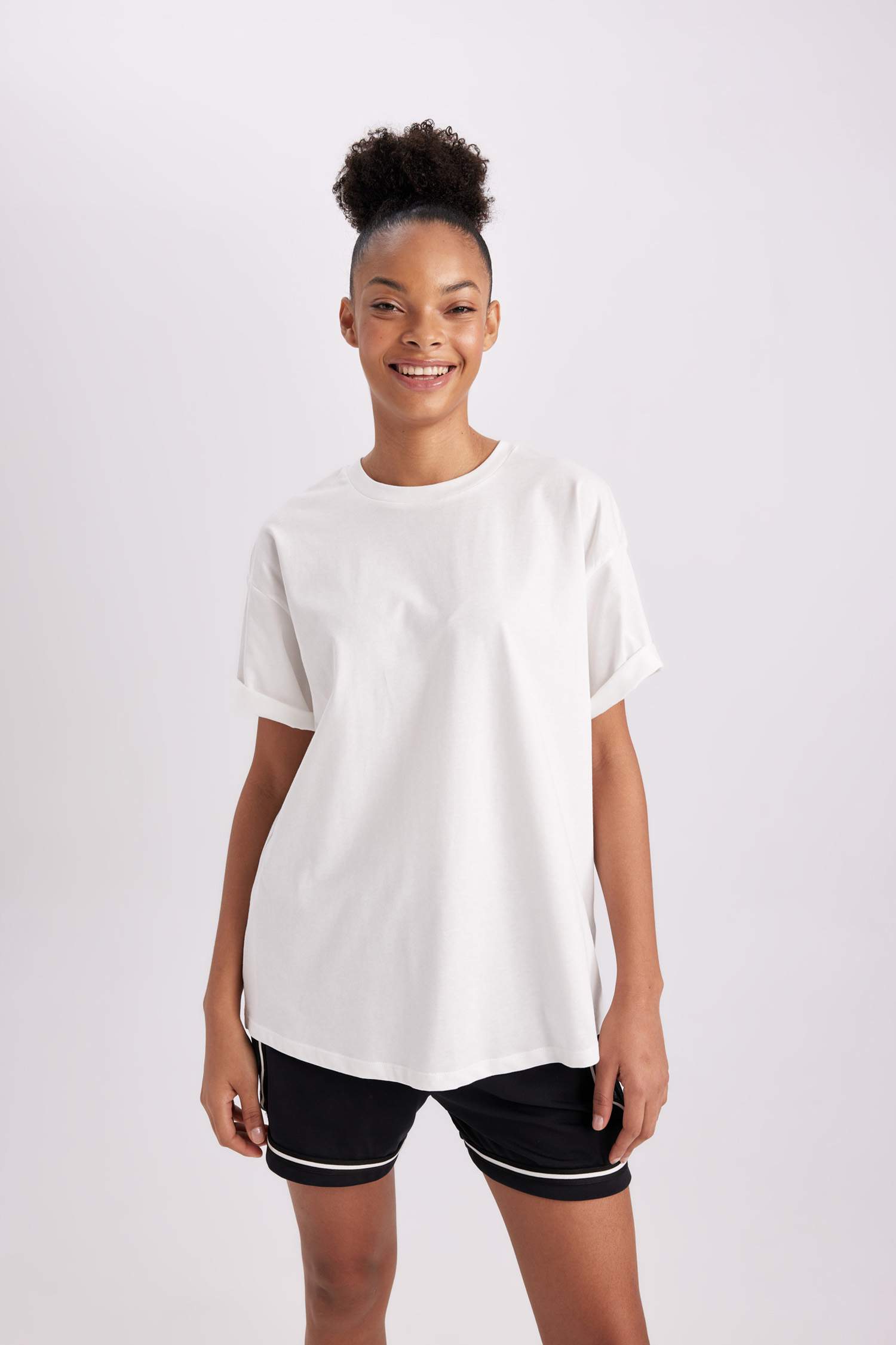 DeFactoFit Oversize Fit Crew Neck Sports T-Shirt