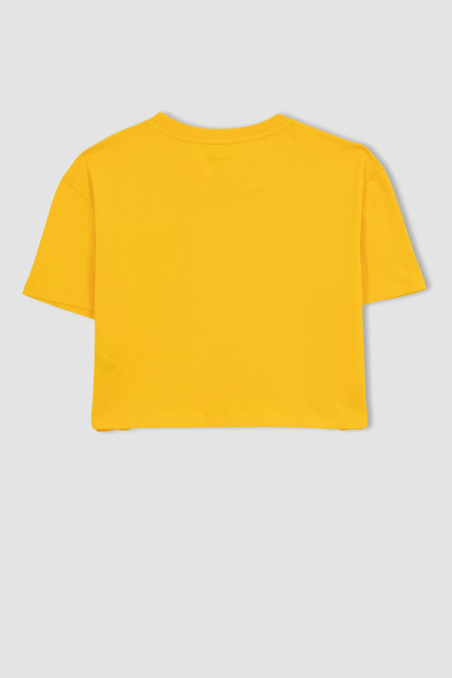 Defacto Fit Crop Crew Neck Sportsman Short Sleeve T-Shirt