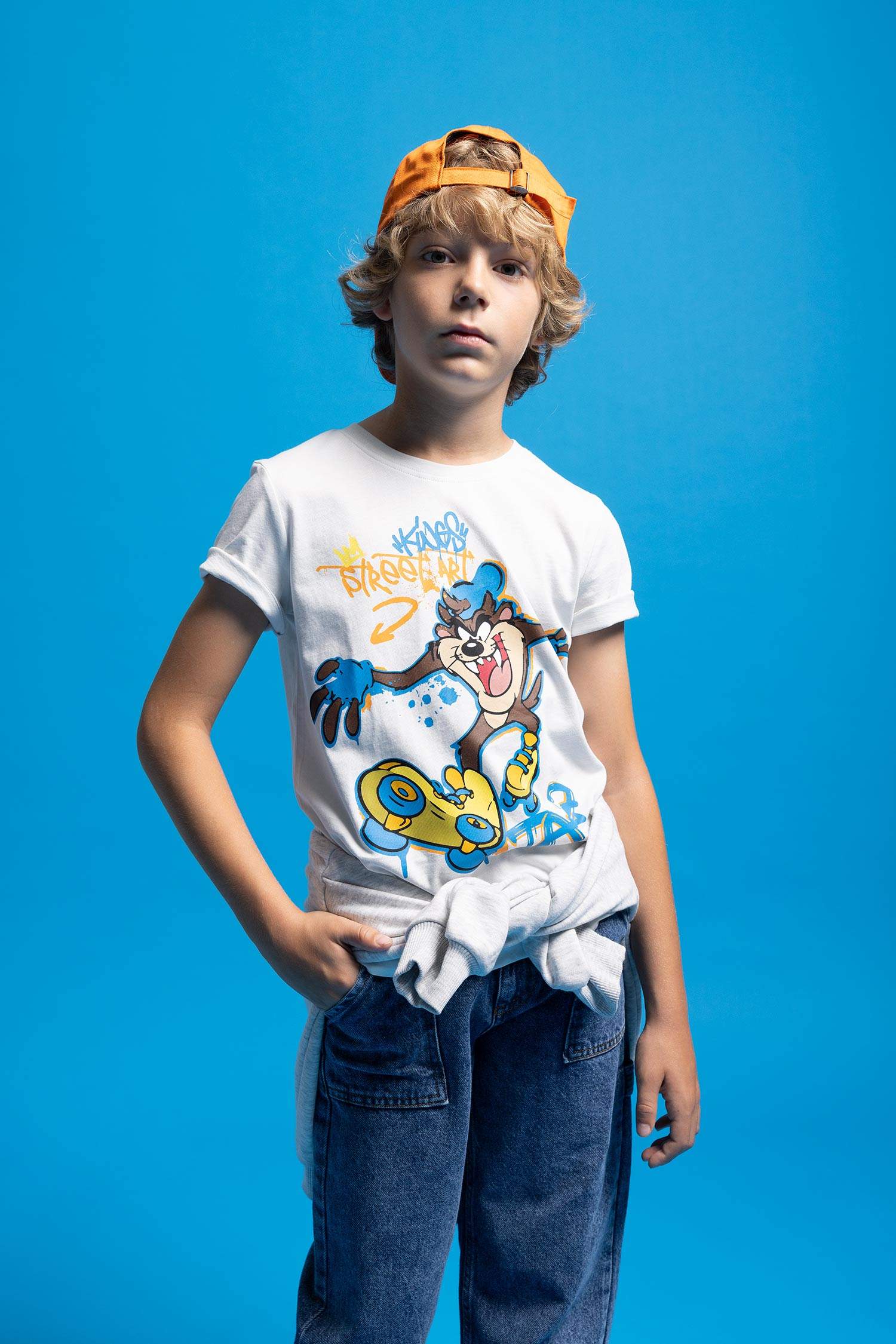 تي شيرت ولادي بقصة عادية من لوني تونز