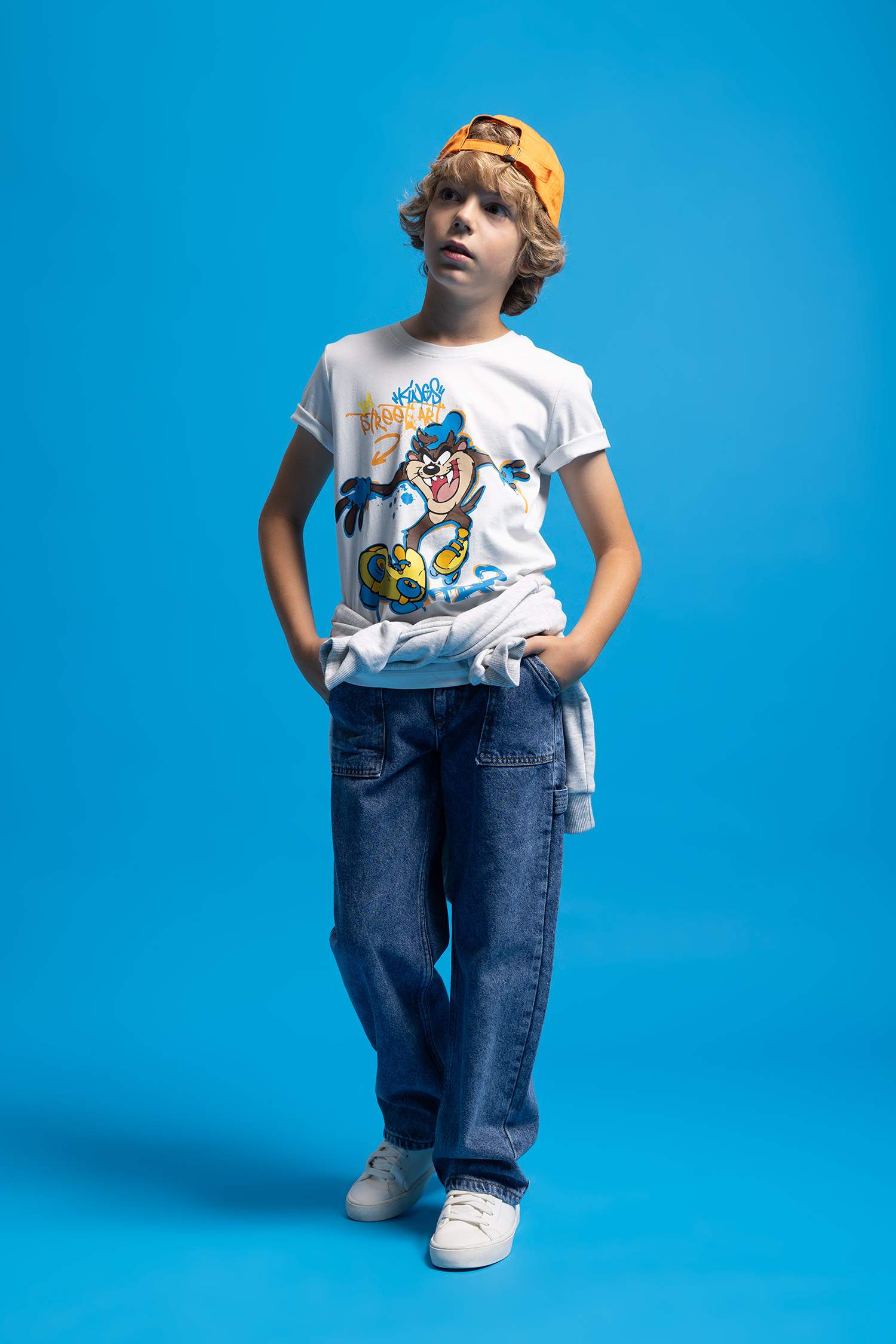 تي شيرت ولادي بقصة عادية من لوني تونز