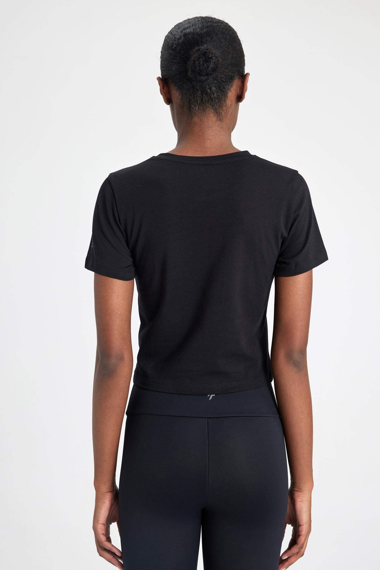 DeFactoFit Crew Neck Basic Cotton Crop T-Shirt