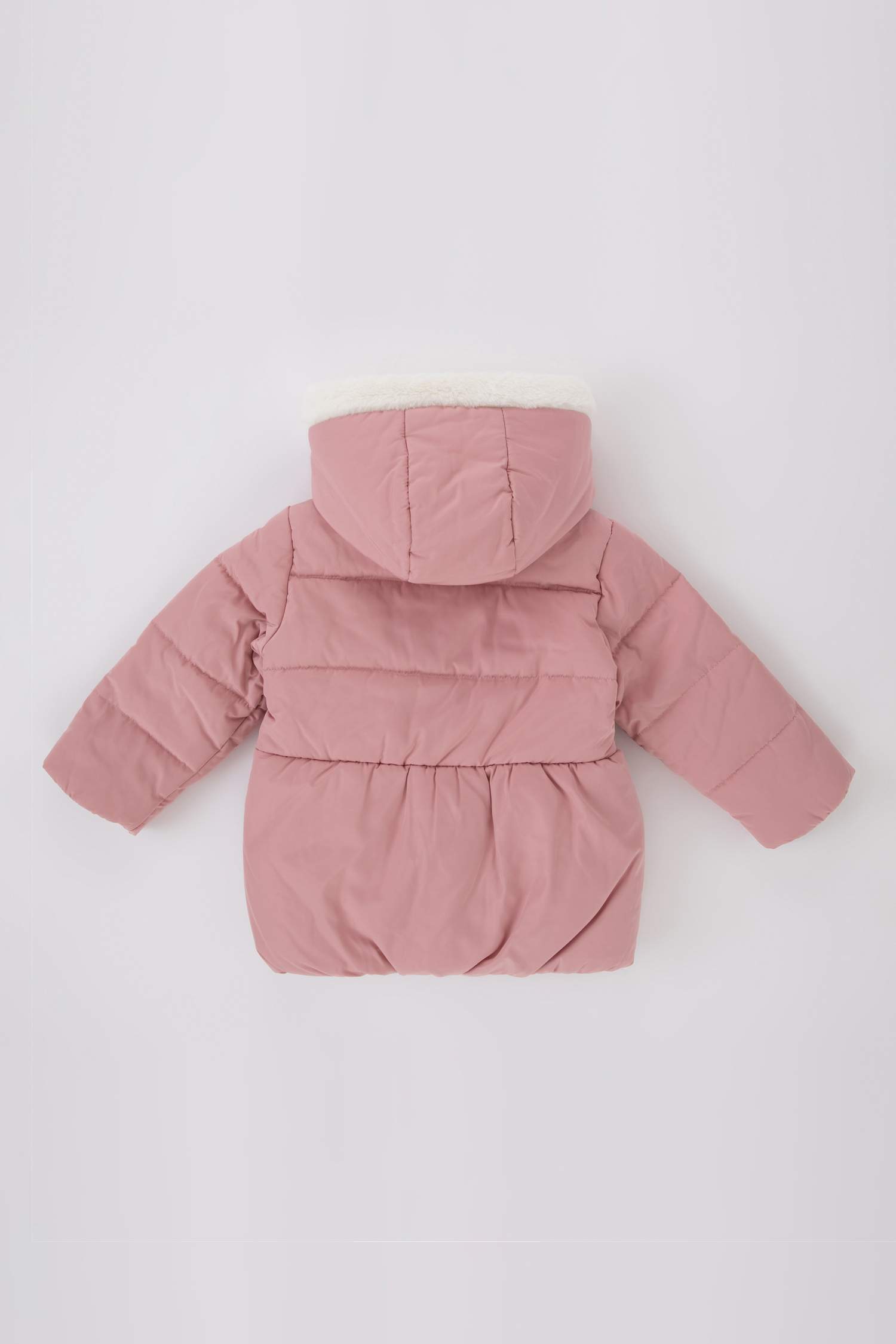 Baby Girl Hooded Plush Puffer Jacket